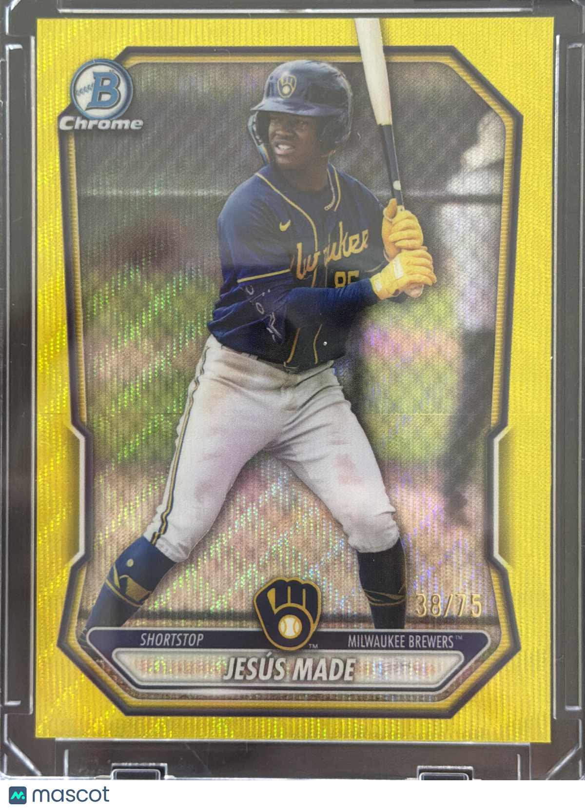 2026 Bowman Chrome Jesús Made #BCP-96 Yellow Refractor /75