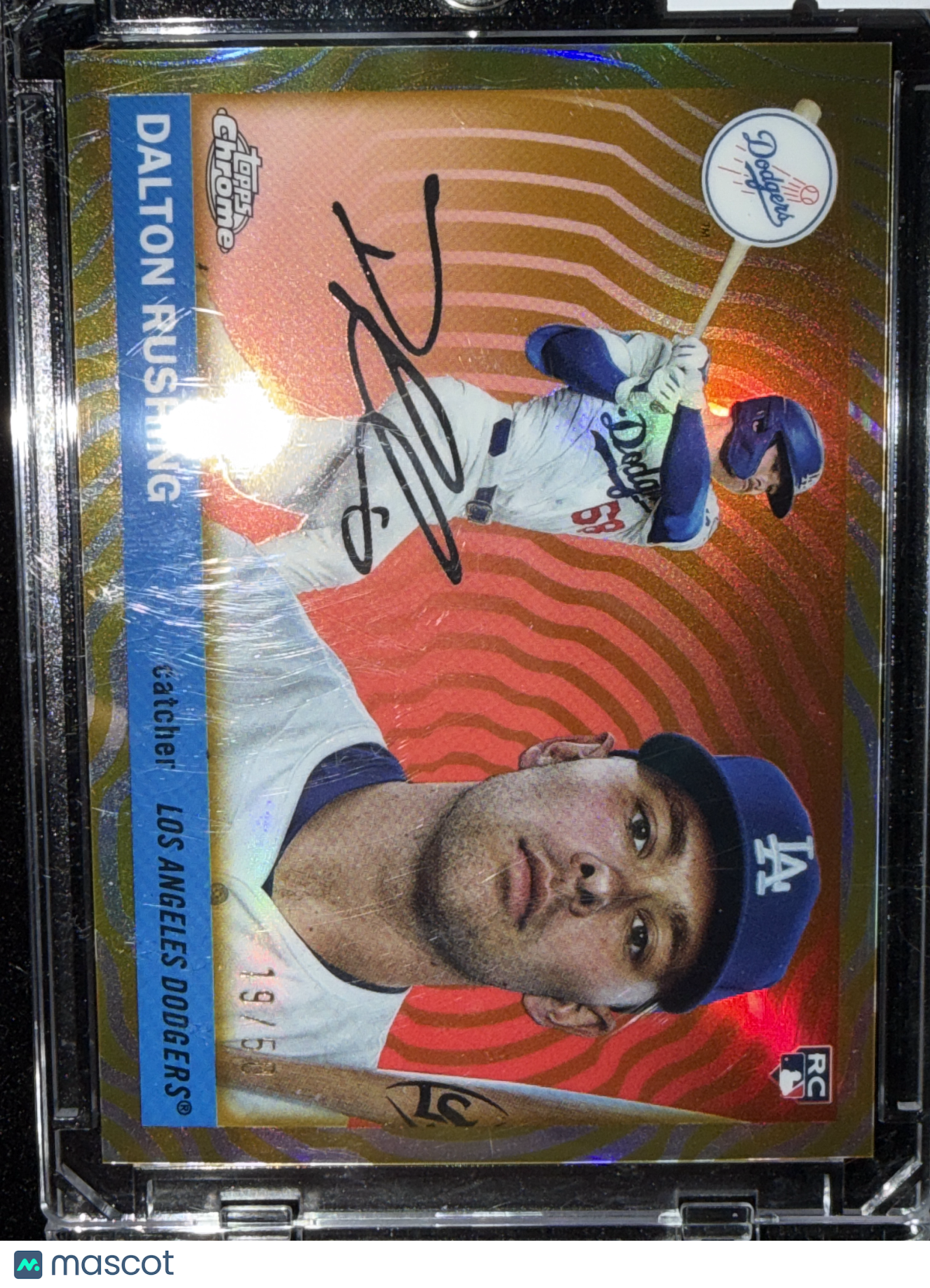 2025 Topps Chrome Dalton Rushing #295 Gold Wave Refractor /53 RC