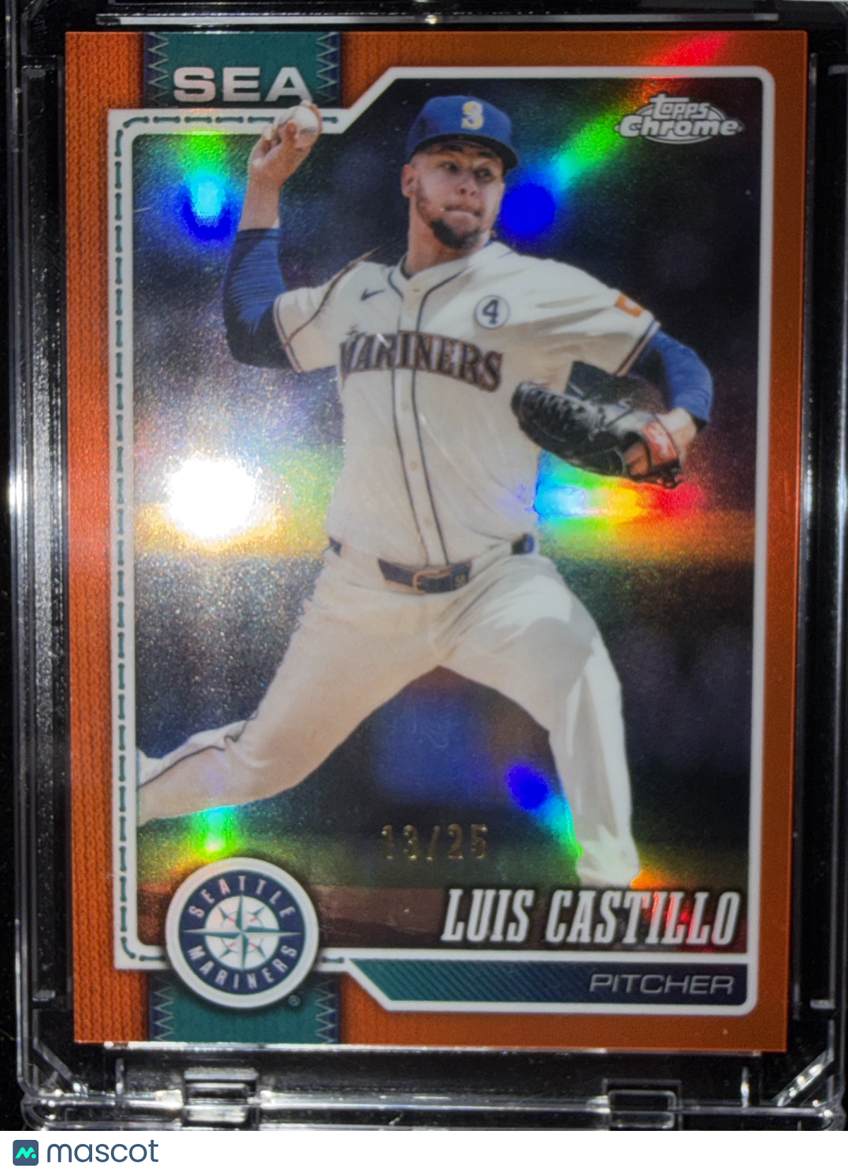 2026 Topps Chrome Luis Castillo #62 Orange Refractor /25