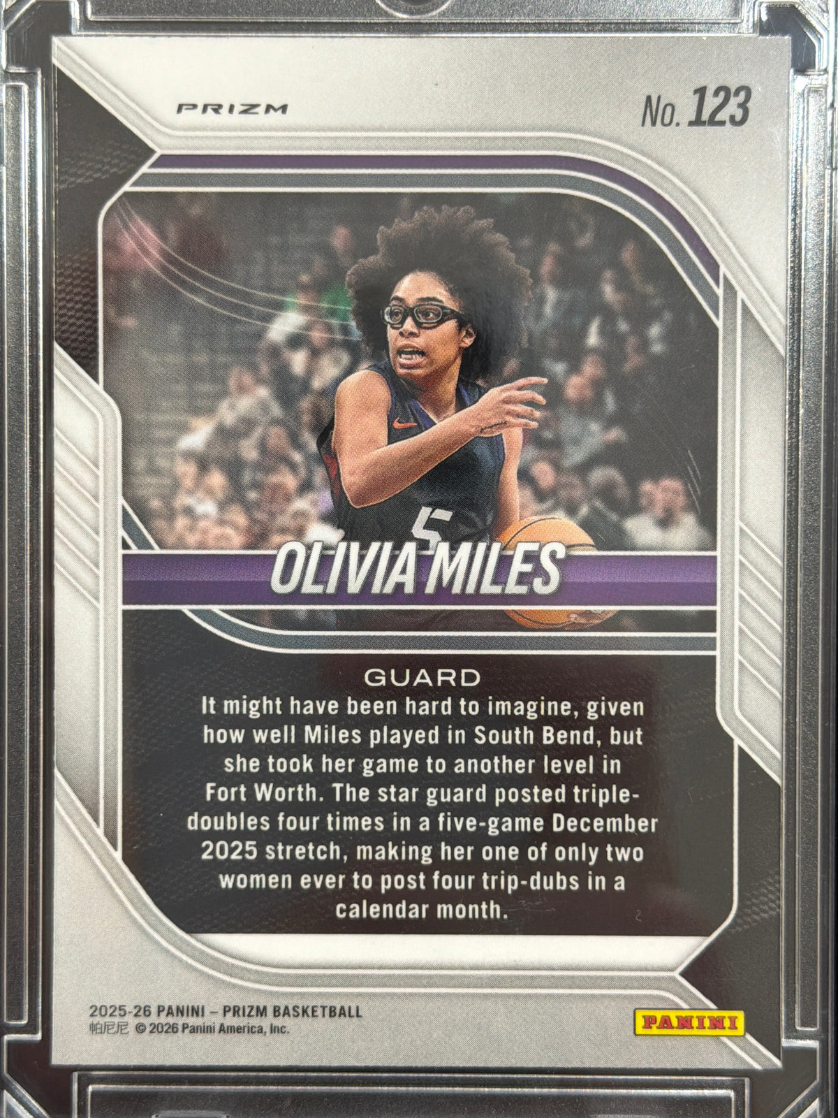 2026 Panini Prizm Basketball Olivia Miles #123 Green