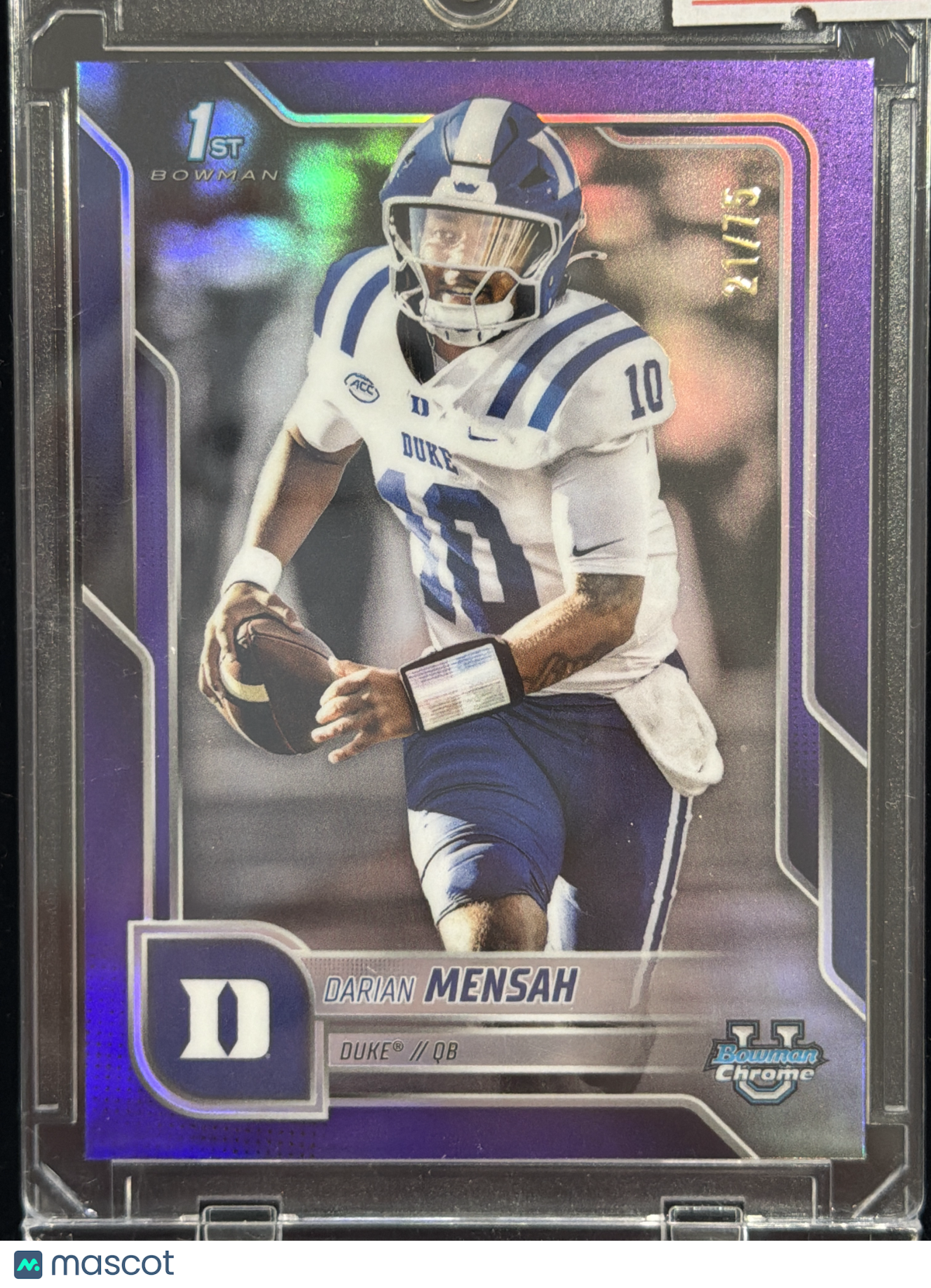 2025 Topps Bowman Chrome Darian Mensah #13 Purple /75