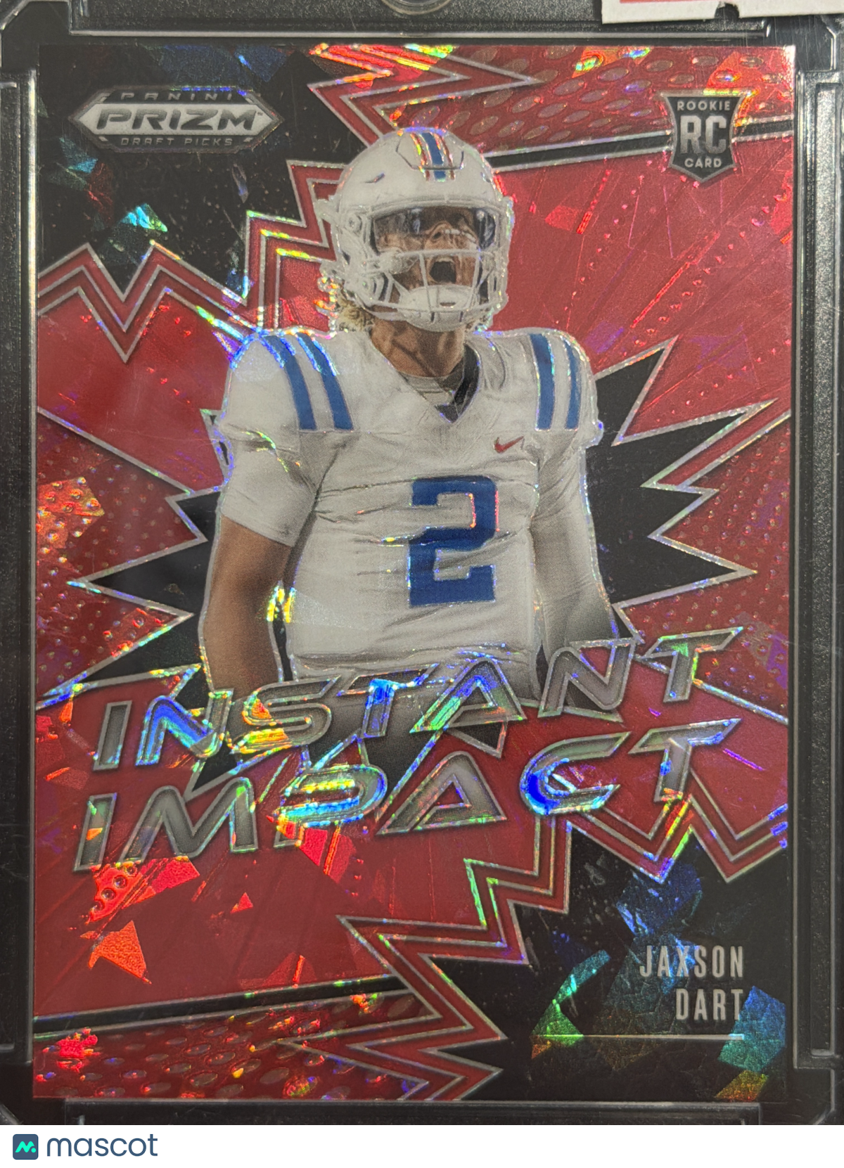 2025 Panini Prizm Draft Picks Instant Impact Jaxson Dart #II-JDT Red Pulsar RC