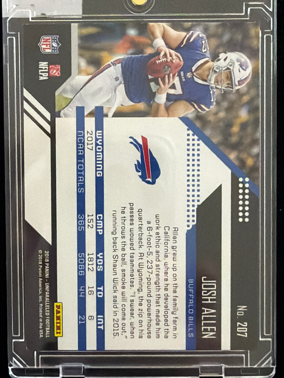 2018 Panini Unparalleled Josh Allen #207 RC