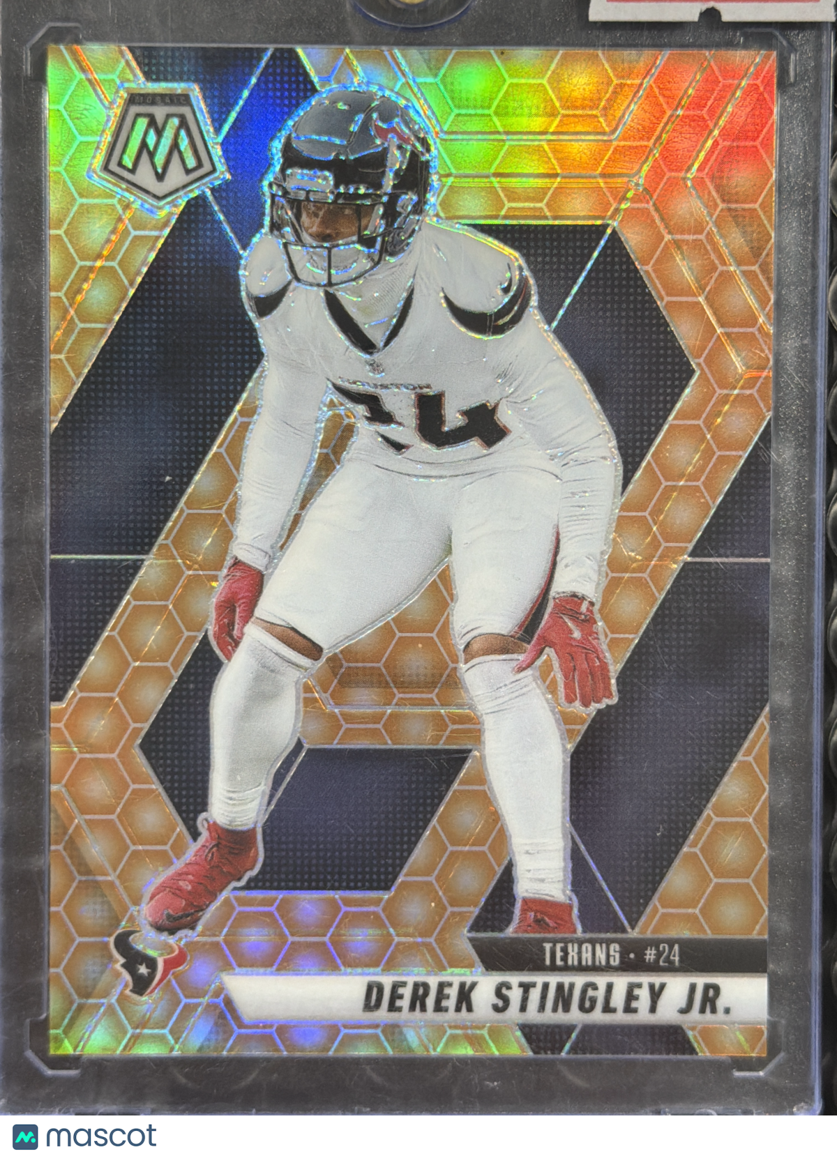 2025 Panini Mosaic Football Derek Stingley Jr. #199 Orange Honeycomb