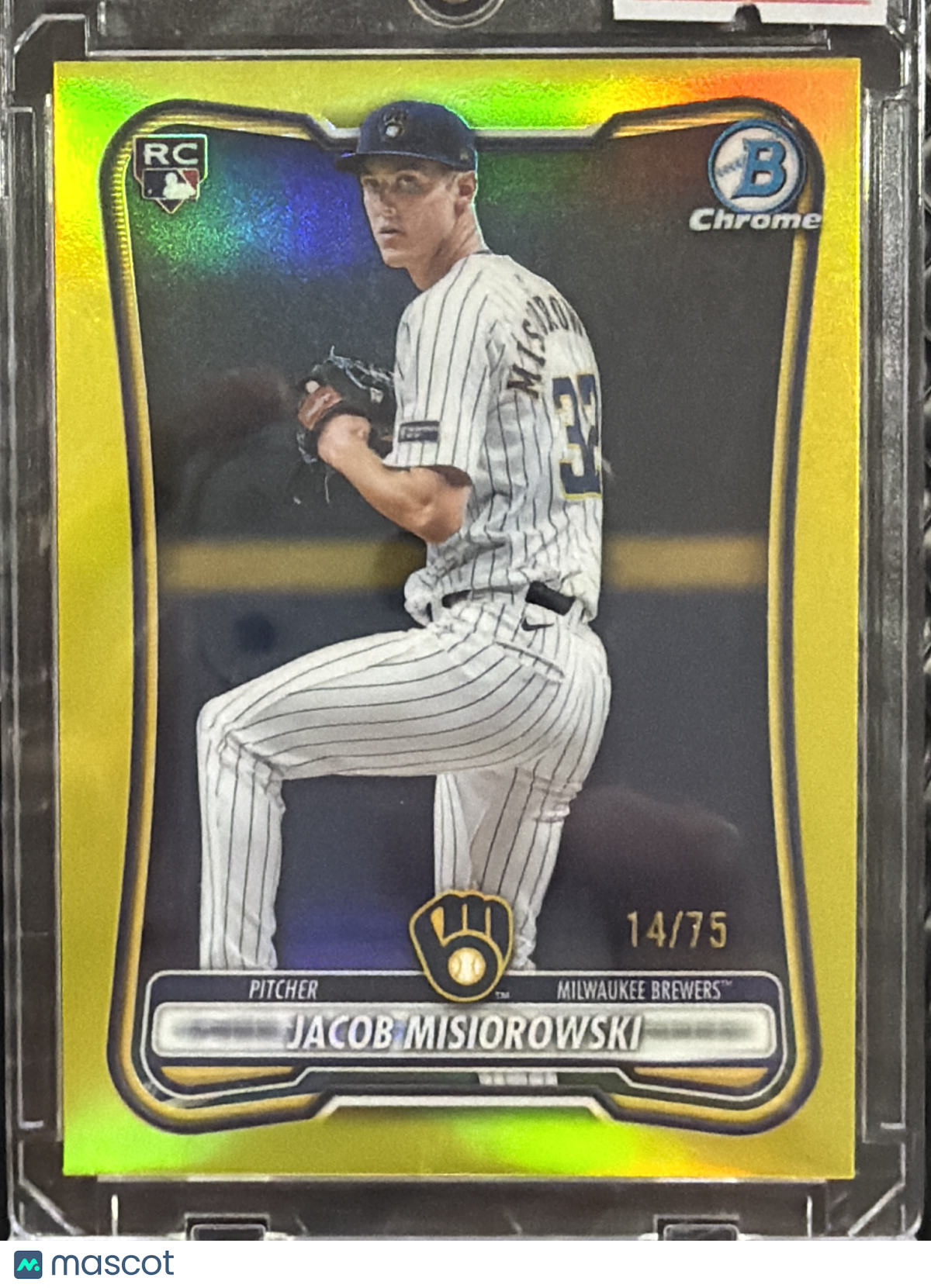 2026 Bowman Chrome Jacob Misiorowski #65 Yellow Refractor /75 RC