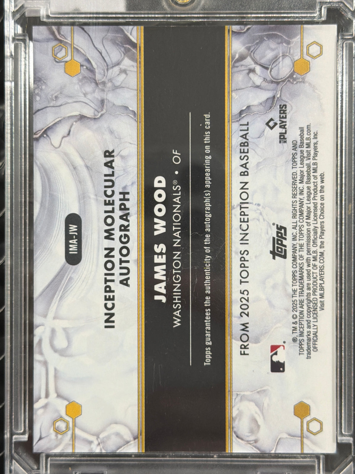 2025 Topps Inception Molecular James Wood #IMA-JW /30 RC