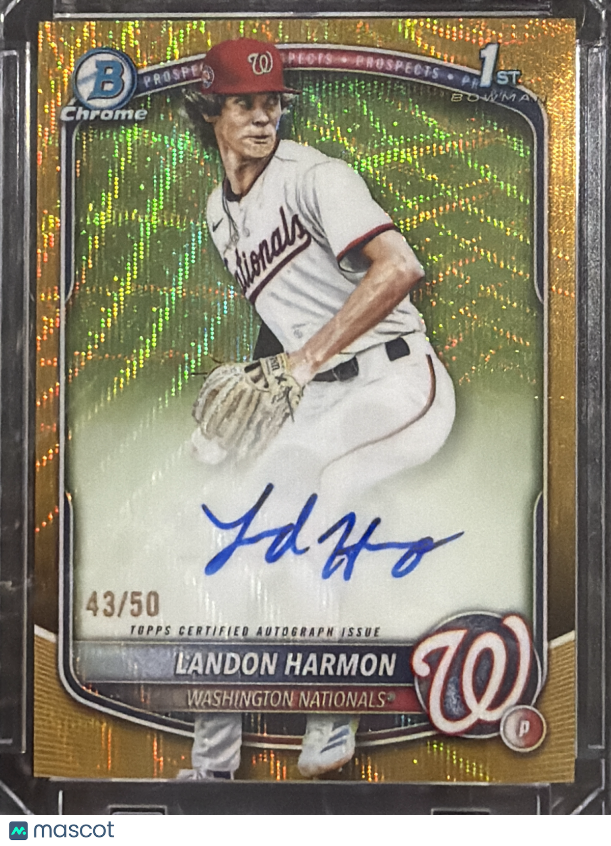 2025 Bowman Chrome Landon Harmon #CPA-LH Gold Shimmer Refractor /50