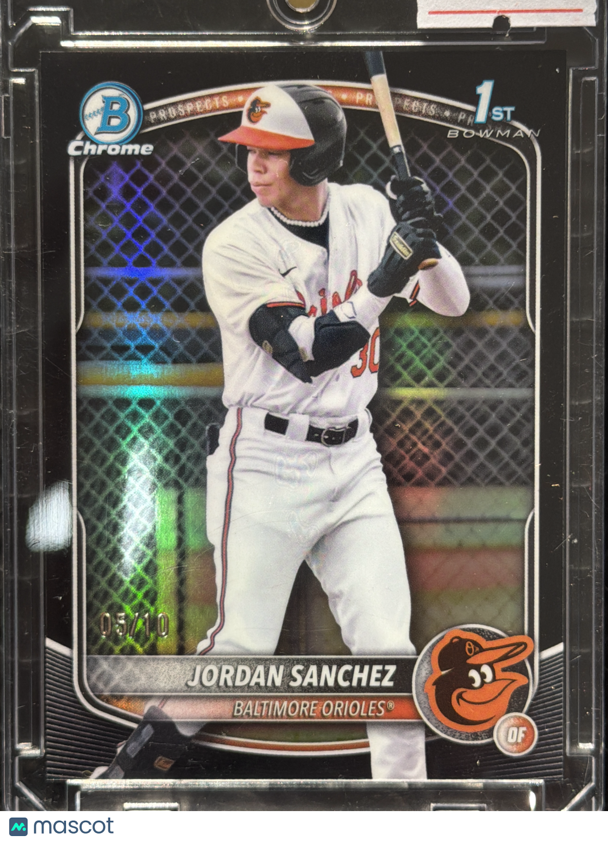 2025 Bowman Chrome Prospects Jordan Sanchez #BCP-208 Black Shimmer Refractor /10