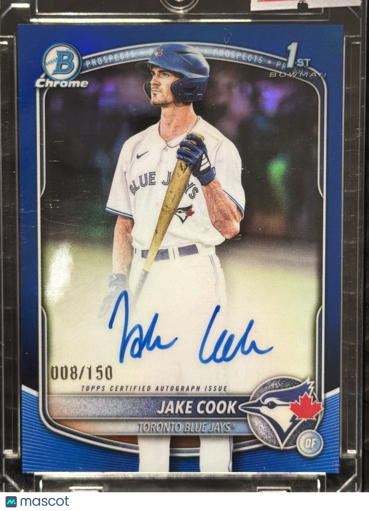 2025 Bowman Chrome Jake Cook #CPA-JC Blue Refractor /150