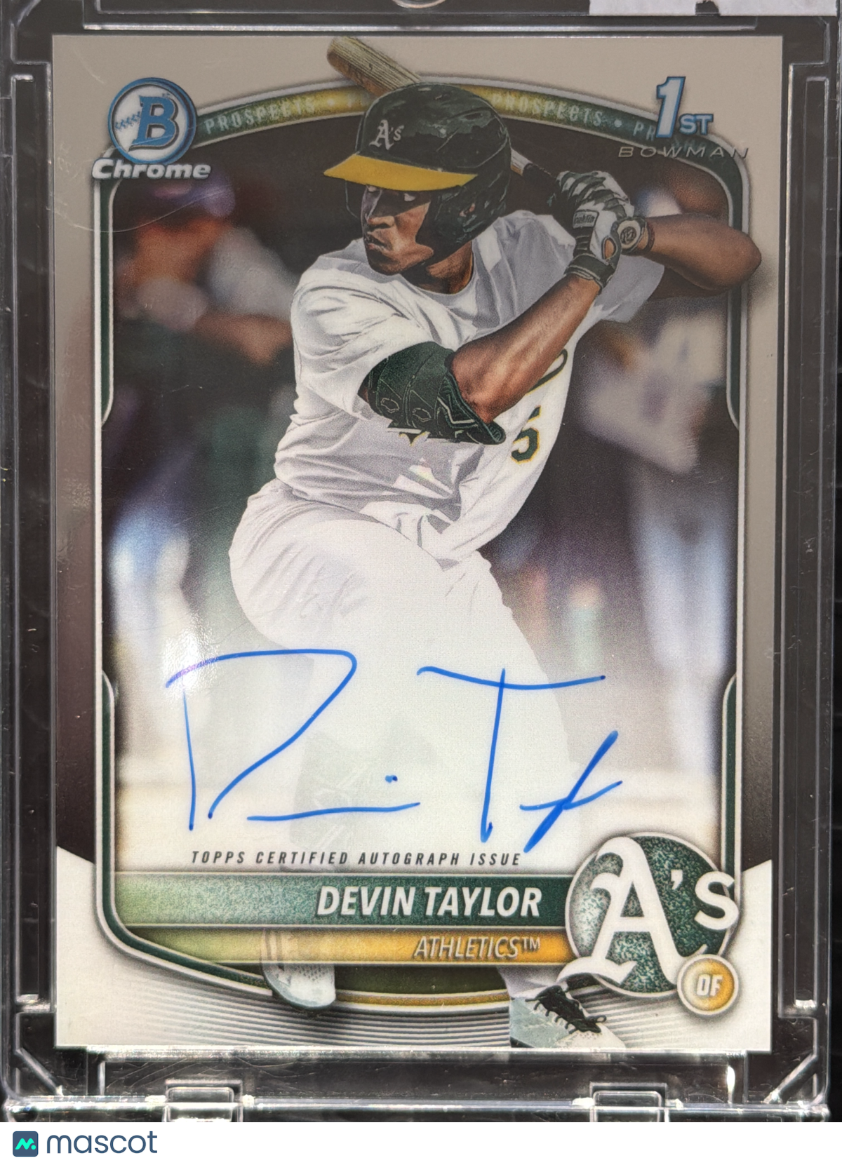 2025 Bowman Chrome Devin Taylor #CPA-DT Autograph 1st Bowman