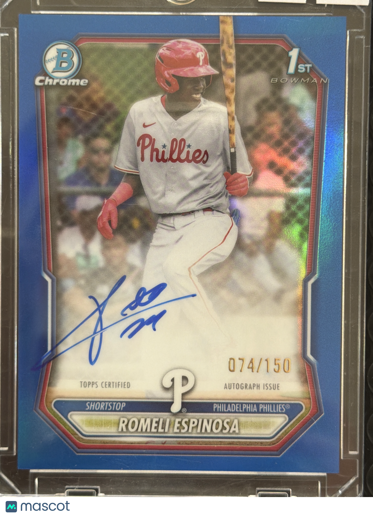 2026 Bowman Chrome Romeli Espinosa #CPA-RE Blue Refractor /150