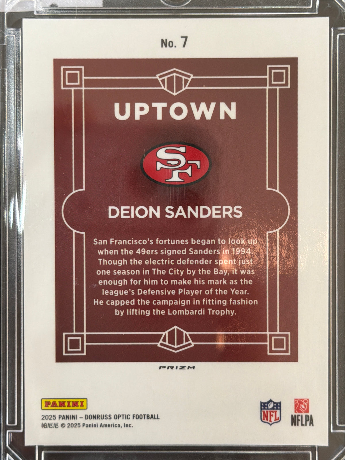 2025 Panini Donruss Optic Uptown Deion Sanders #7
