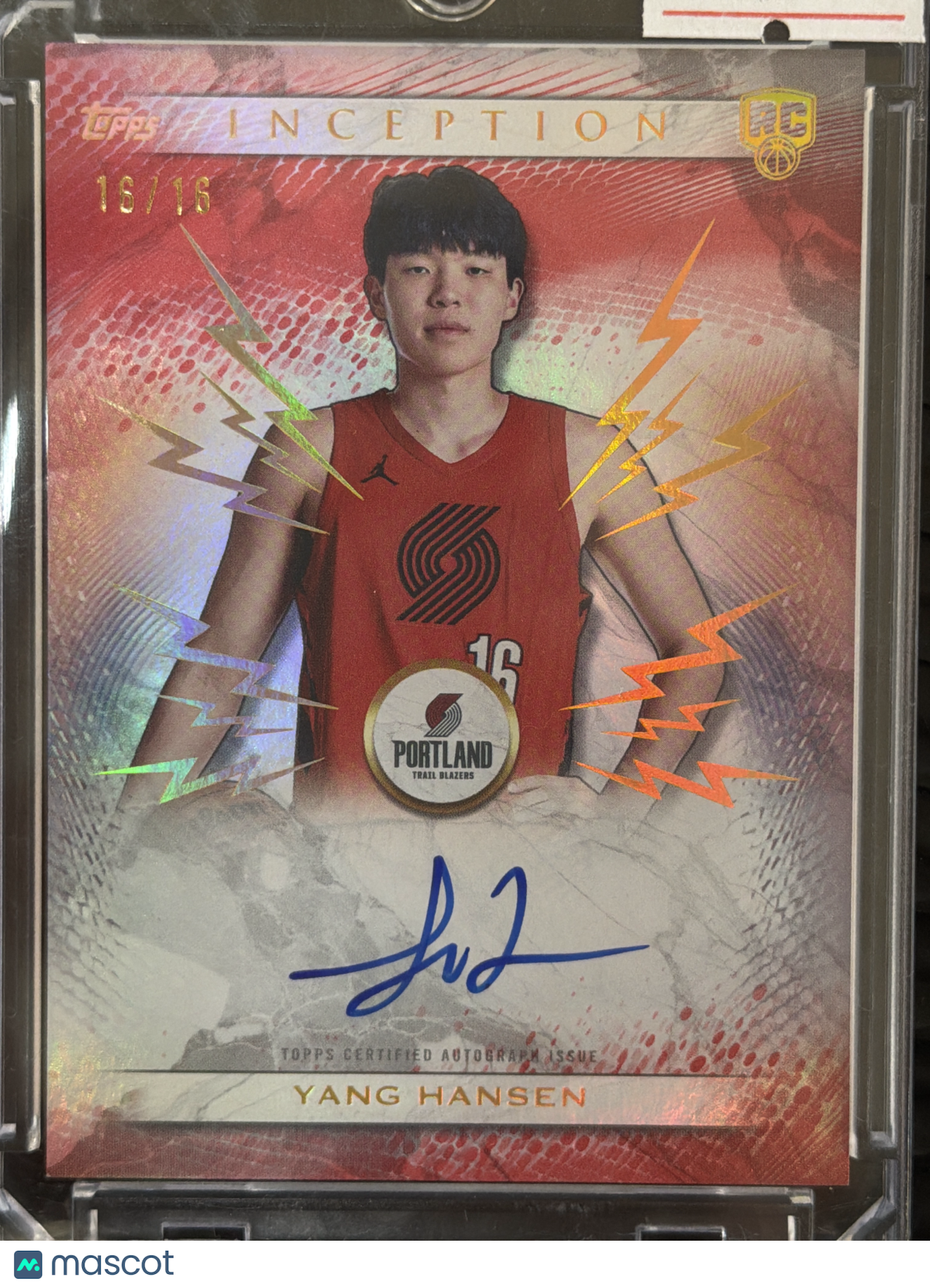2026 Topps Inception Yang Hansen #RA-YH /16 RC