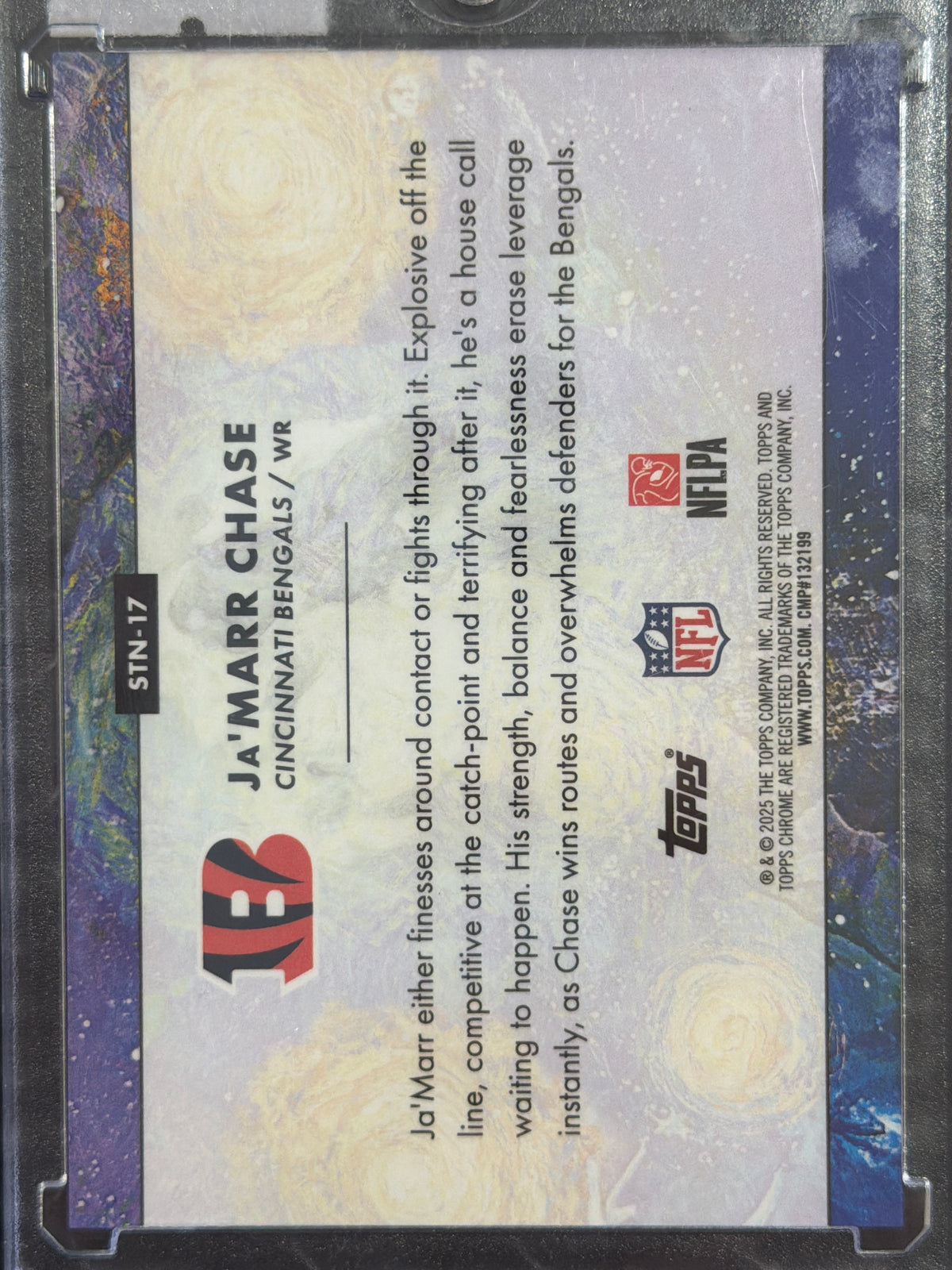 2025 Topps Chrome Starry Night Ja'Marr Chase #STN-17 Gold /50