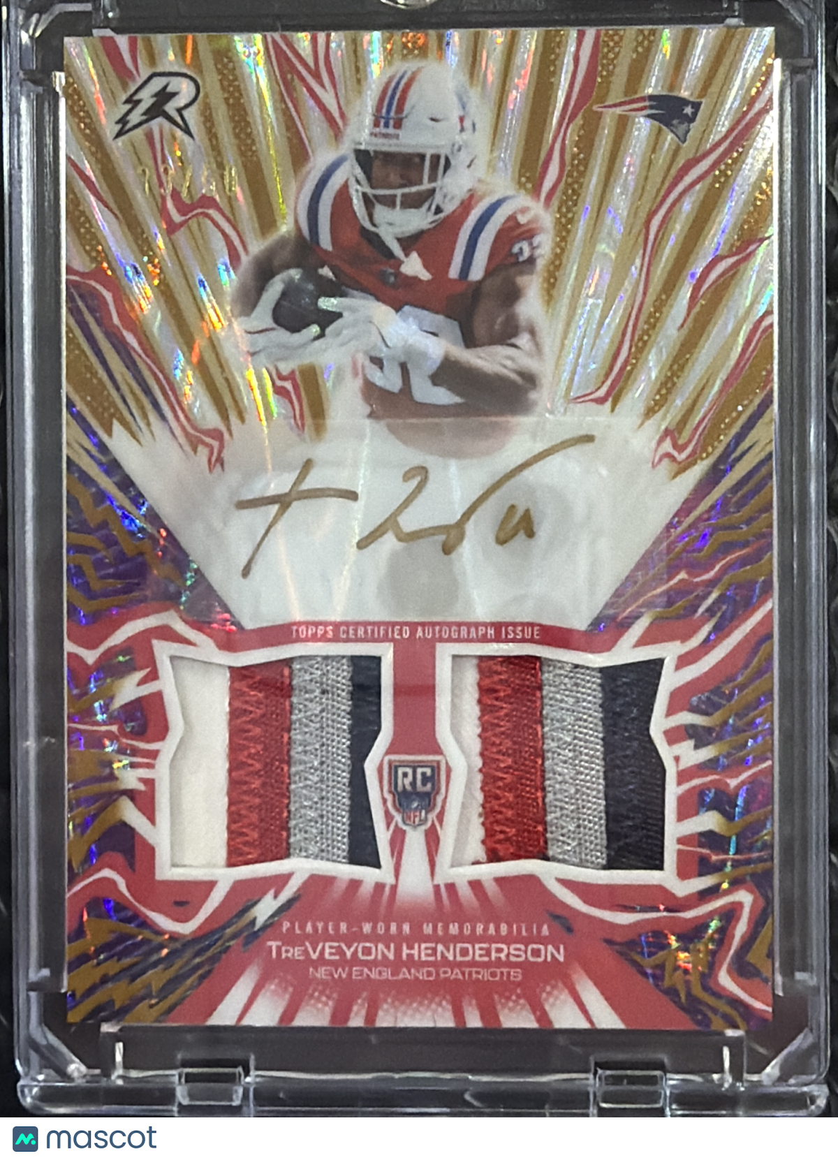 2026 Resurgence Football TreVeyon Henderson #AU-TH /50 Autograph RC Memorabilia