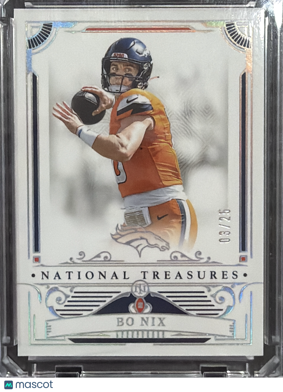 2025 Panini National Treasures Football Bo Nix #28 /25