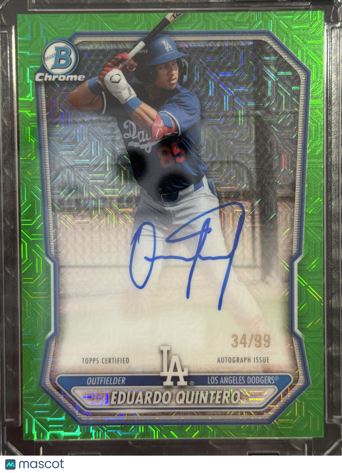 2026 Bowman Chrome Eduardo Quintero #CPA-EQ Green Mojo Refractor /99