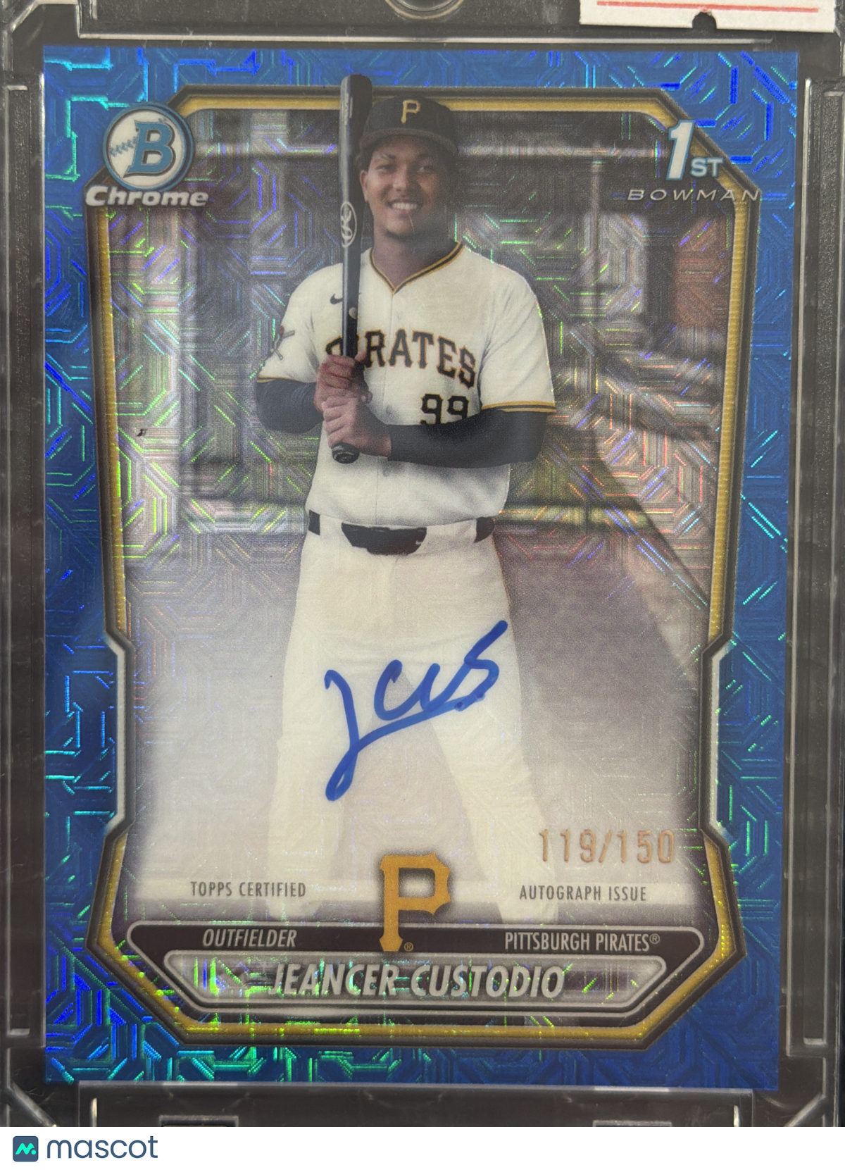 2026 Bowman Chrome Jeancer Custodio #CPA-JCU Blue Mojo Refractor /150
