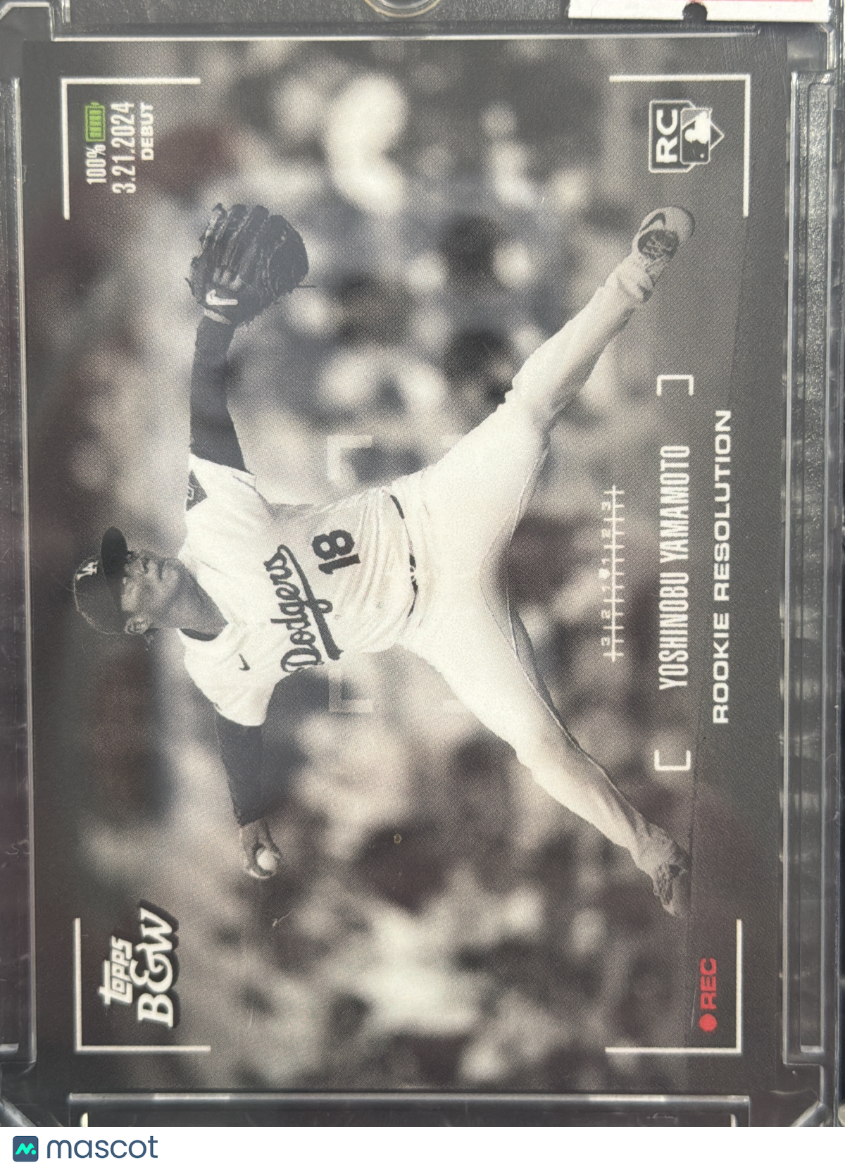 2024 Topps Black & White Yoshinobu Yamamoto #RR11 RC