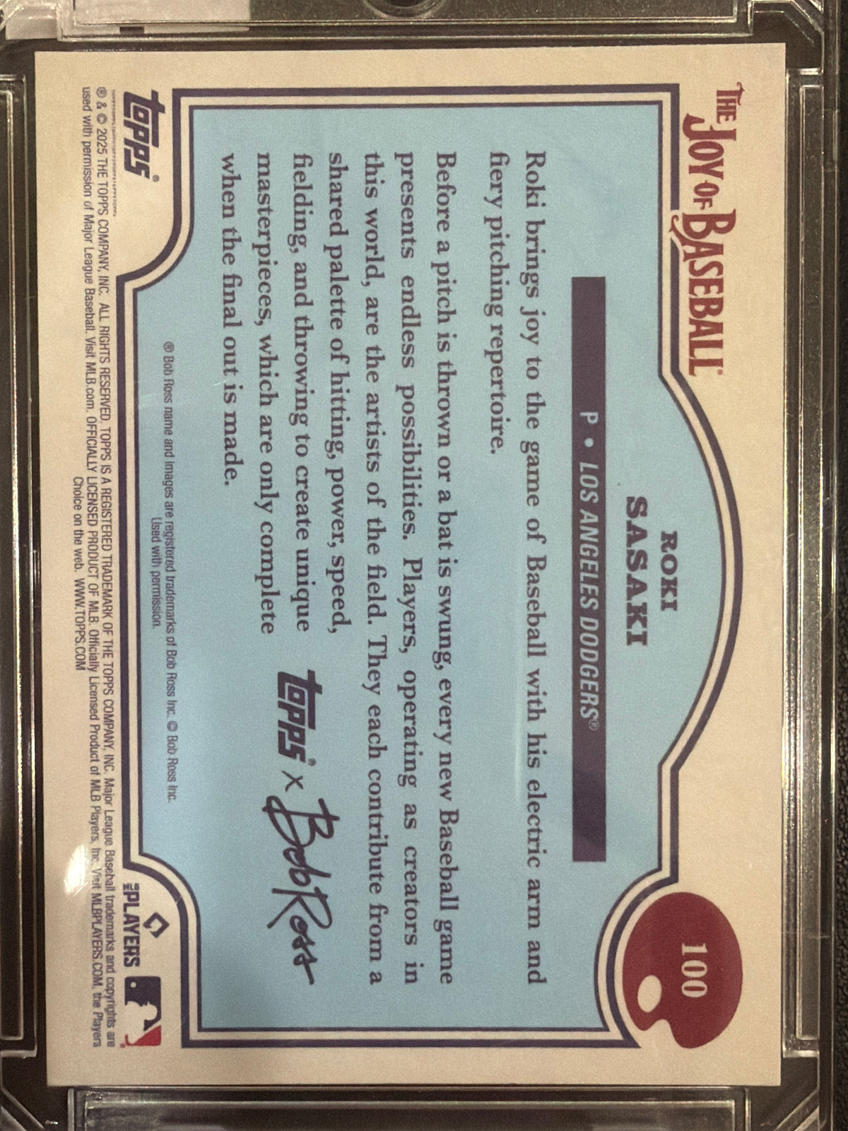 2025 Topps x Bob Ross The Joy of Baseball Roki Sasaki #100 RC