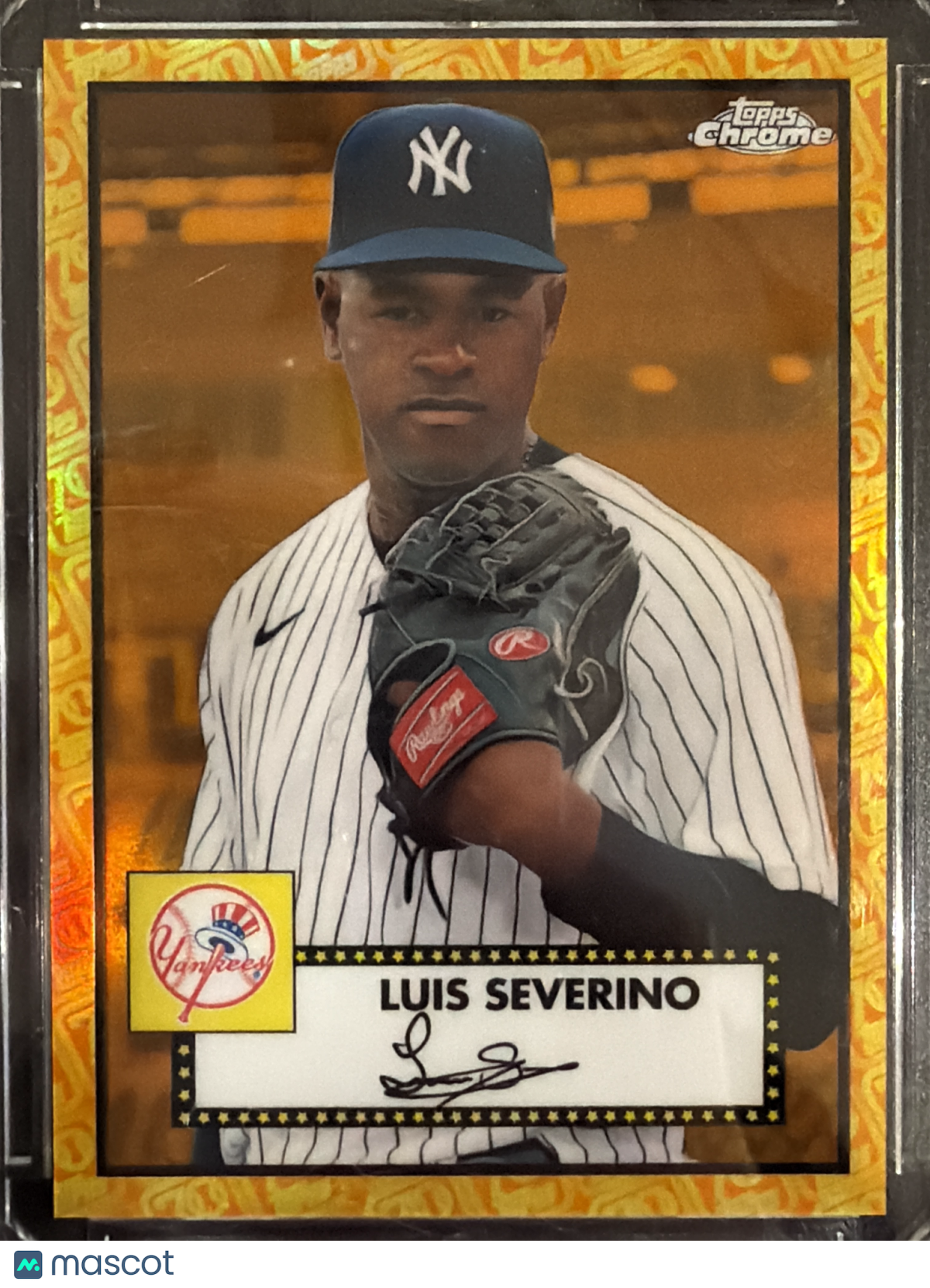2021 Topps Chrome Platinum Anniversary Luis Severino #350 Gold 70th /25
