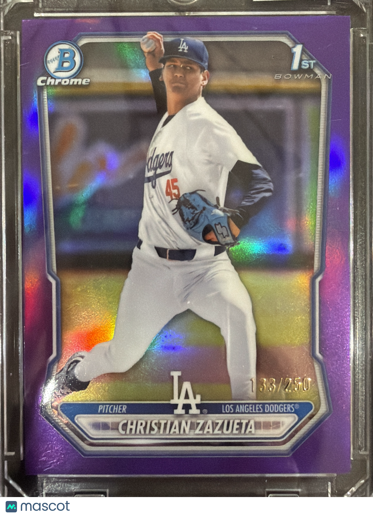2026 Bowman Chrome Christian Zazueta #BCP-159 Purple Refractor /250