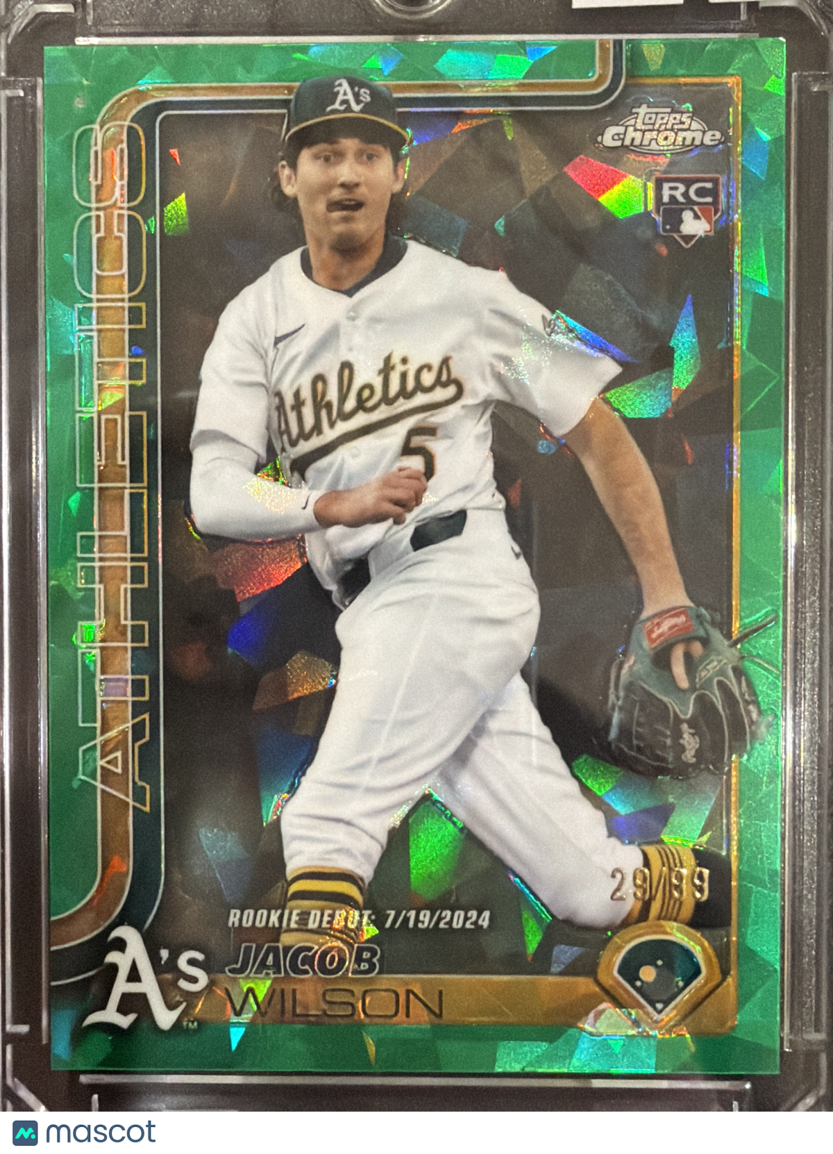 2025 Topps Chrome Update Series Jacob Wilson #USC150 Green Sapphire RC