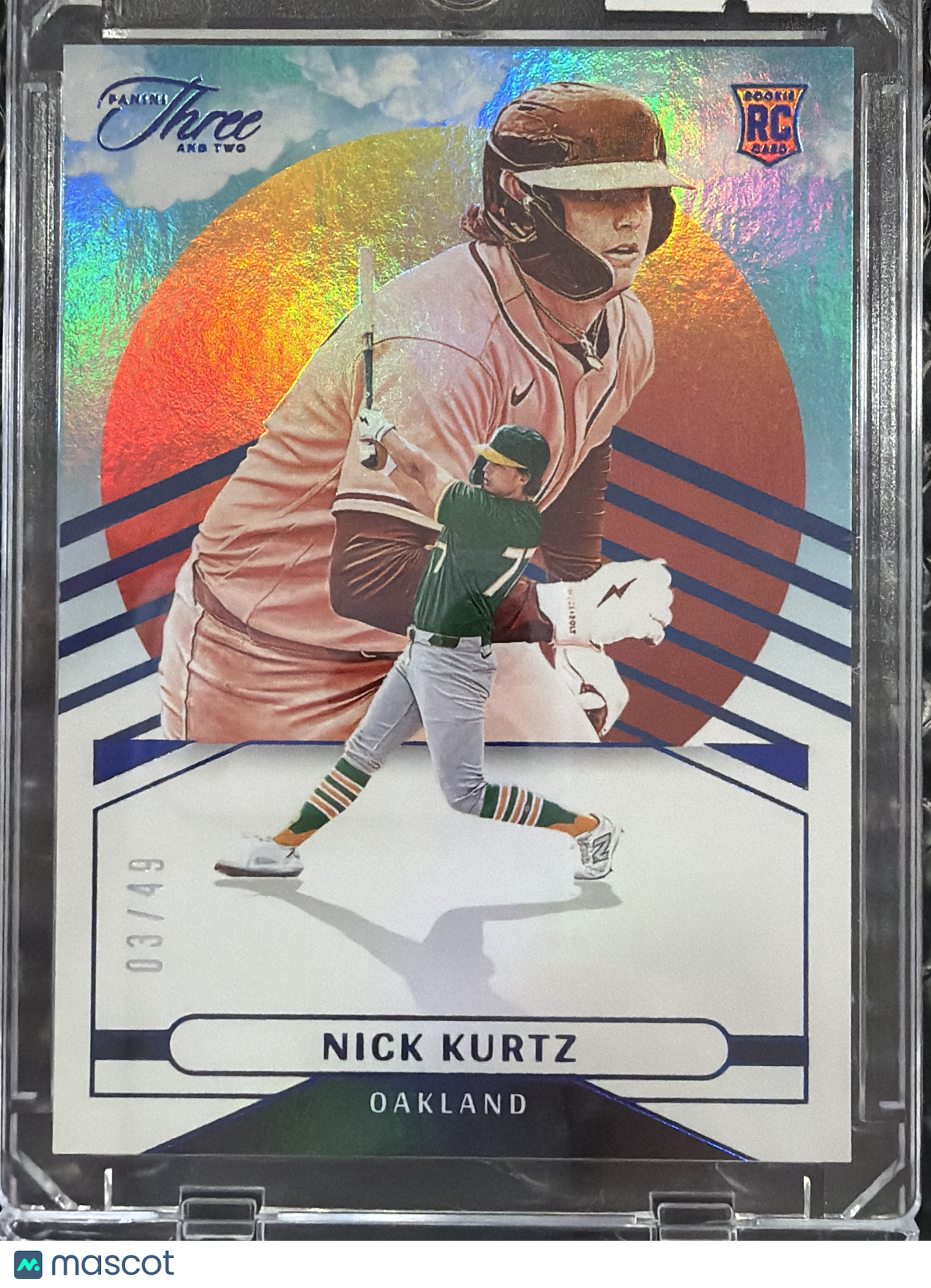 2025 Panini Three and Two Baseball Nick Kurtz #6 /49 RC