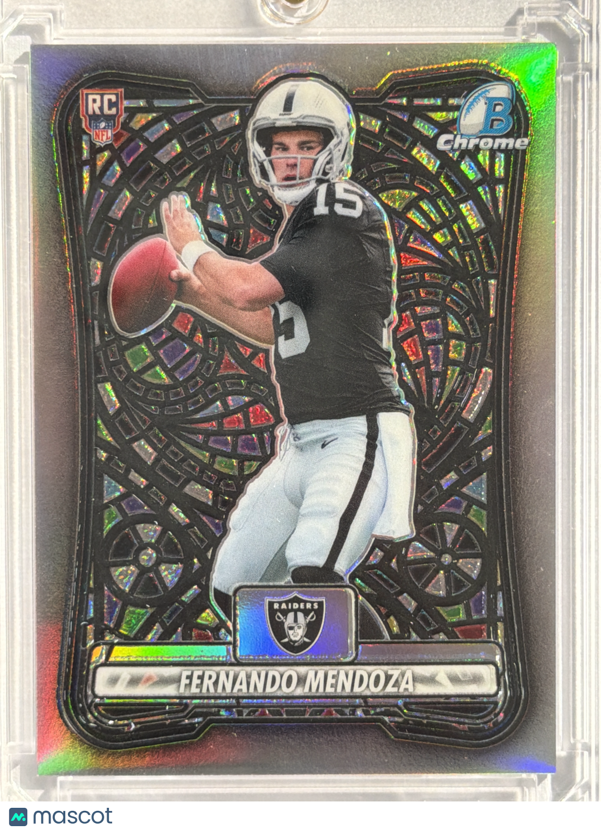 2026 Bowman Chrome Football Fernando Mendoza #CNE-11 Etched In Glass RC