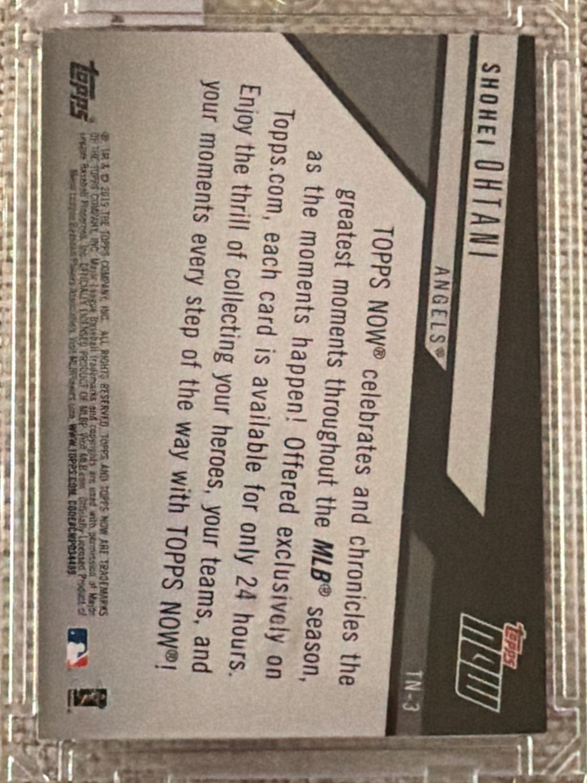 2019 Topps Now Review Shohei Ohtani #TN-3 RC