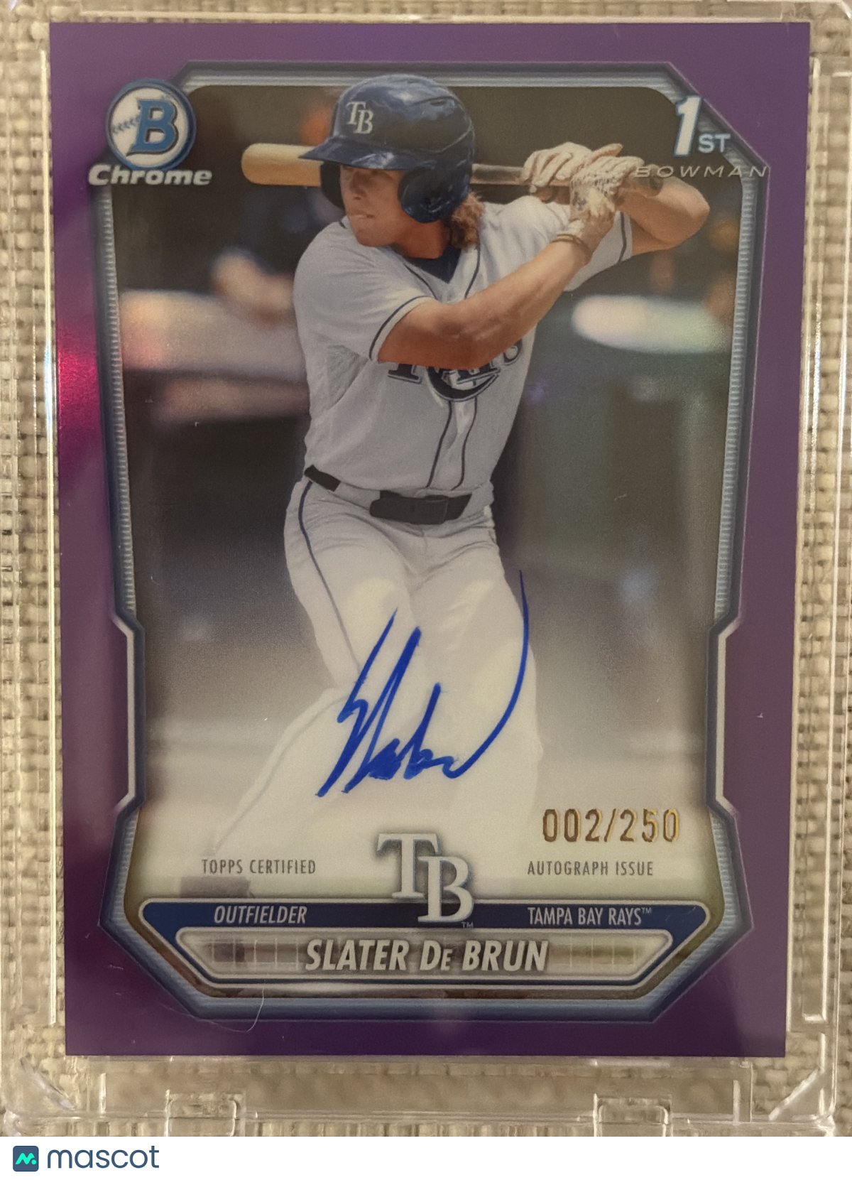 2026 Bowman Chrome Slater De Brun #CPA-SDE Purple Refractor /250