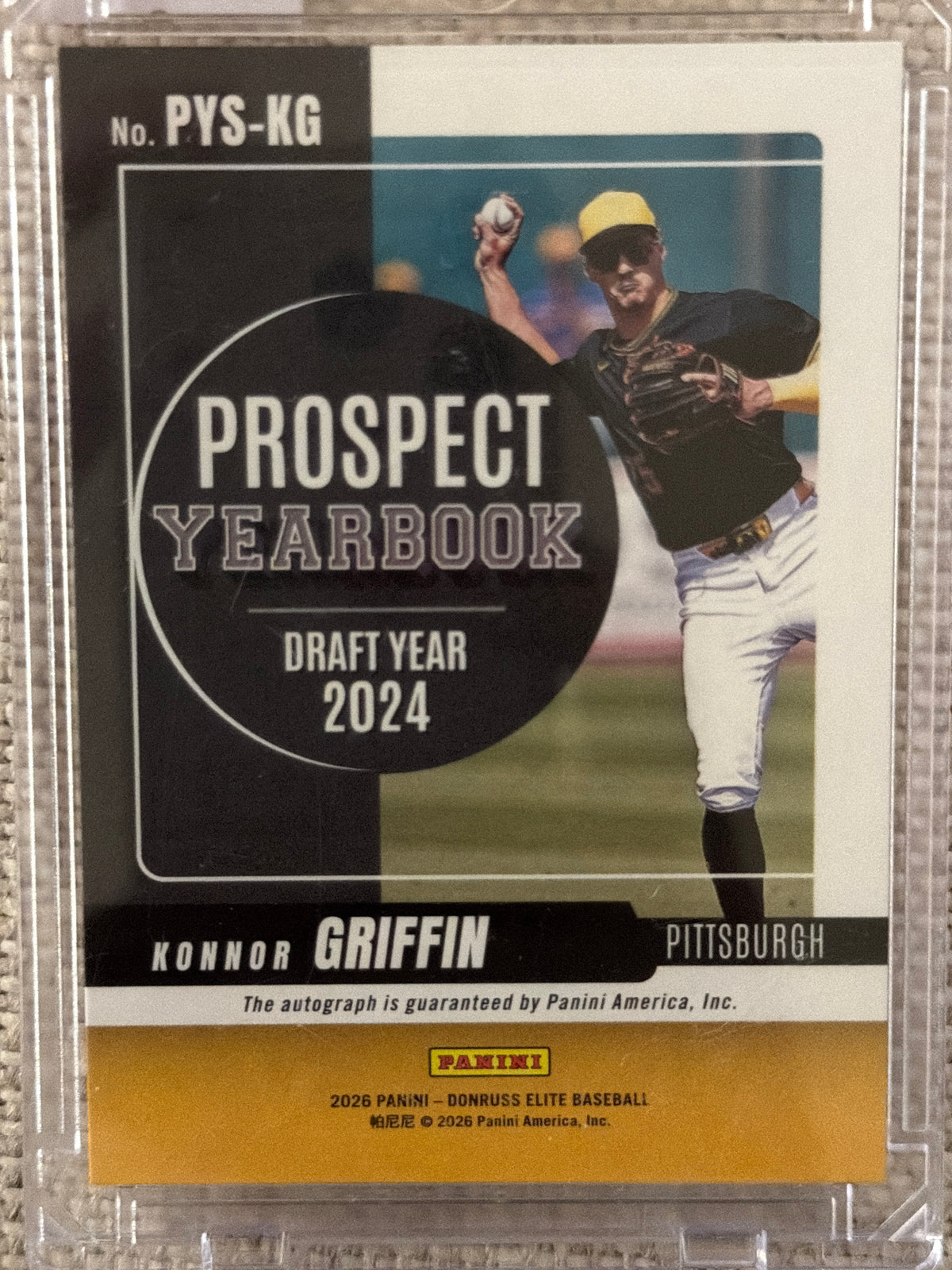 2026 Panini Donruss Elite Baseball Konnor Griffin #PYS-KG /149