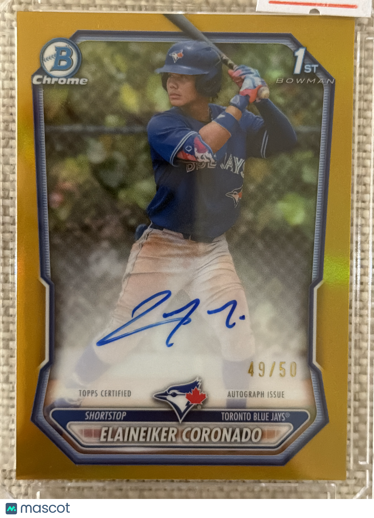 2026 Bowman Chrome Elaineiker Coronado #CPA-EC Gold Refractor /50