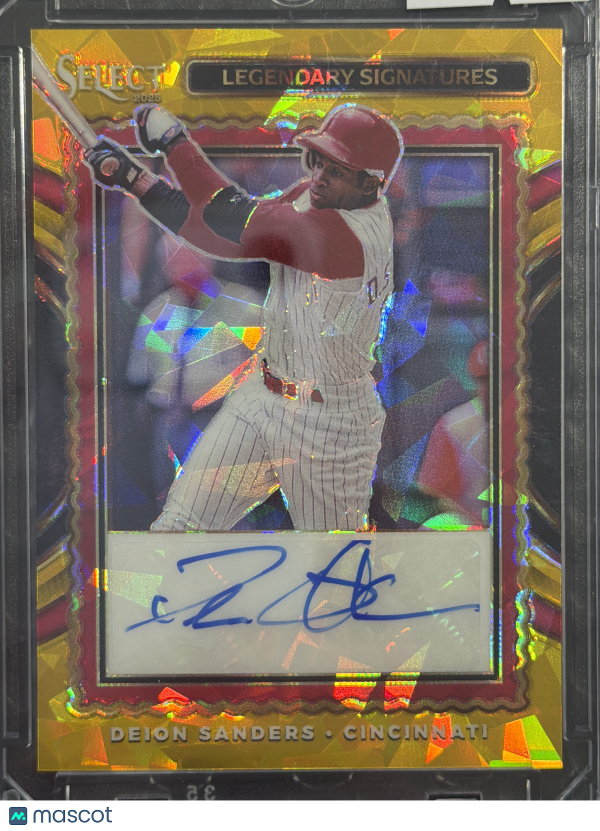 2025 Panini Select Deion Sanders #LS-DS Gold Cracked Ice Prizm /10