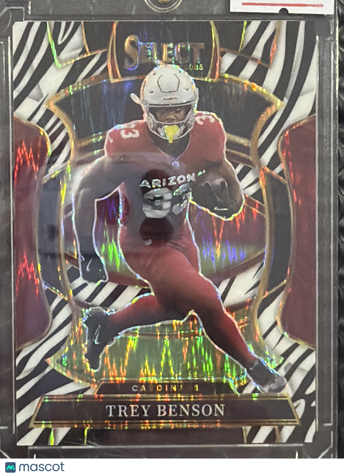 2026 Panini Select Trey Benson #23 Zebra Prizm