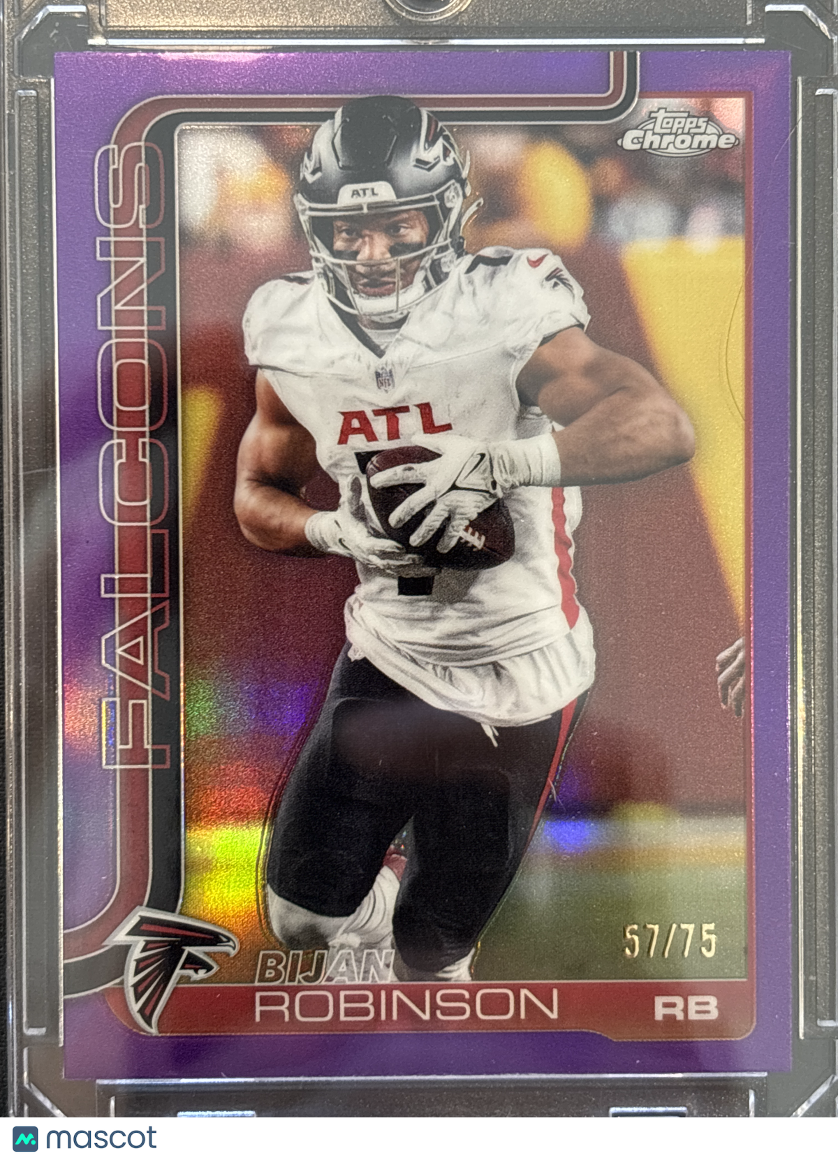 2025 Topps Chrome Bijan Robinson #16 Purple Refractor /75