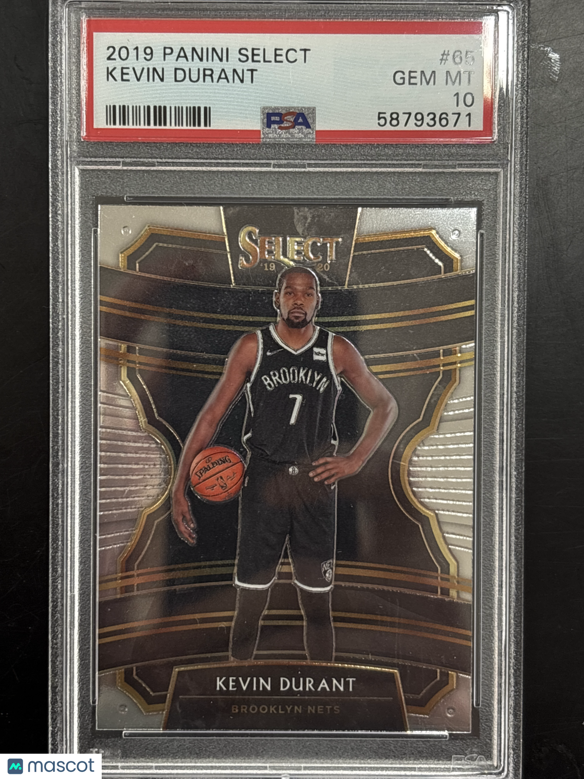 2019 Panini Select Kevin Durant #65 PSA 10