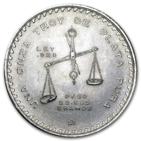 1978-1980 Mexico 1 oz Silver Onza Balance Scale