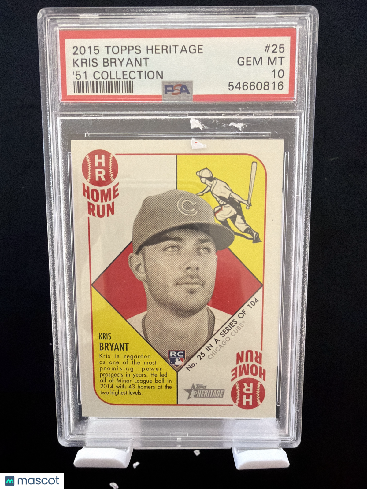 2015 Topps Heritage '51 Collection Kris Bryant #25 PSA 10