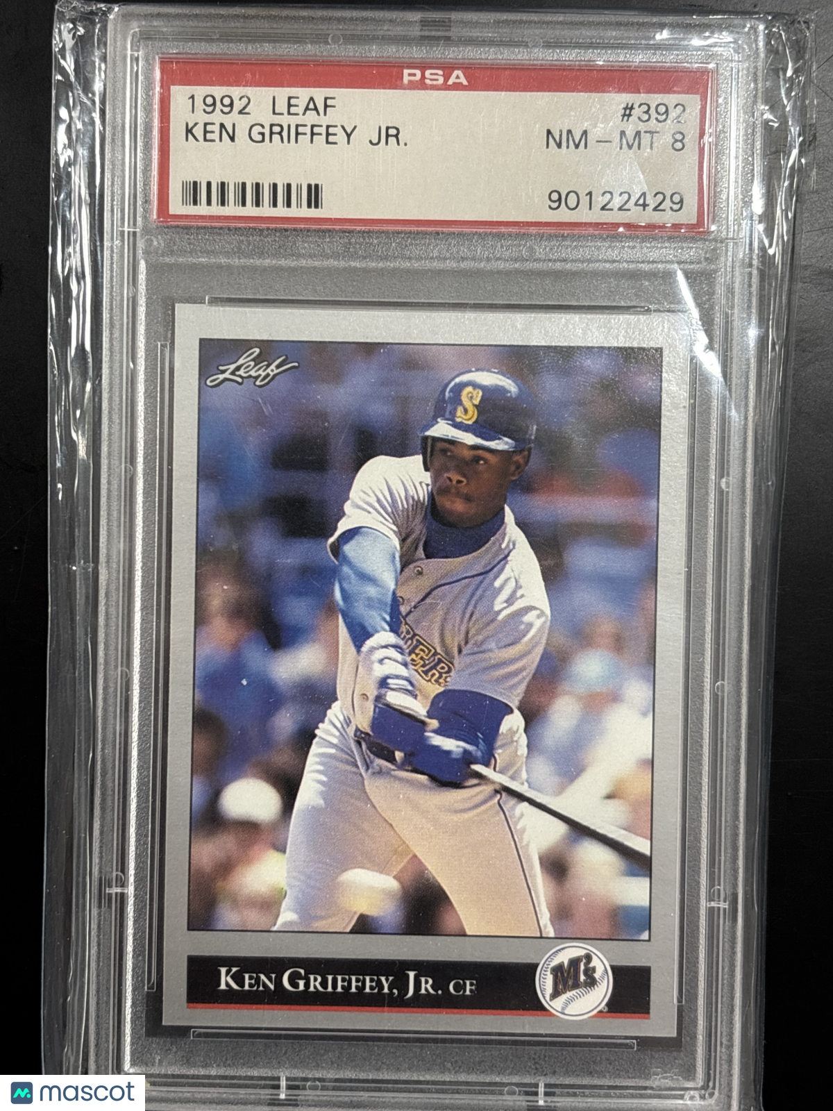 1992 Leaf Ken Griffey JR. #392 PSA 8