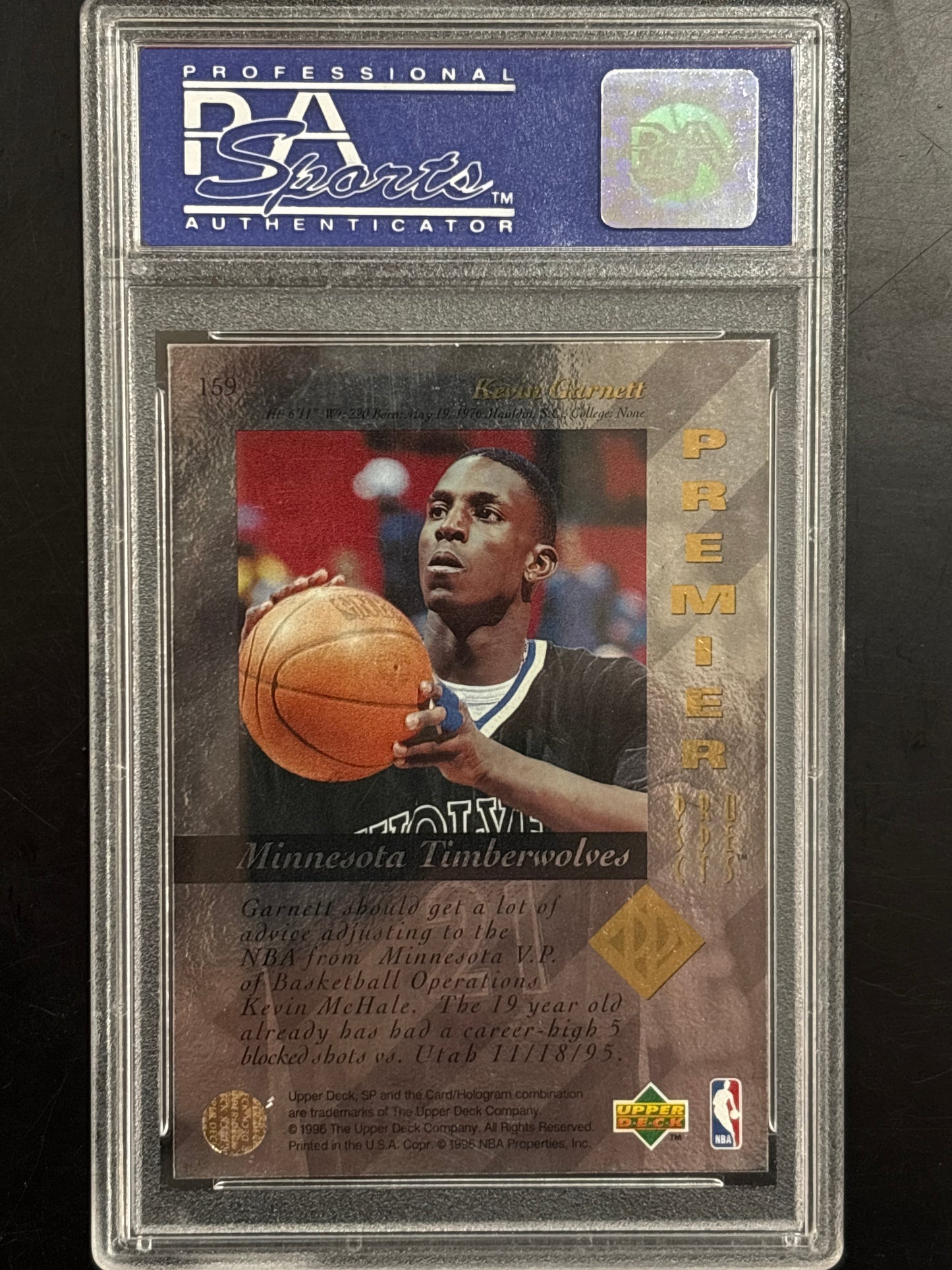 1995 SP Kevin Garnett #159 PSA 9