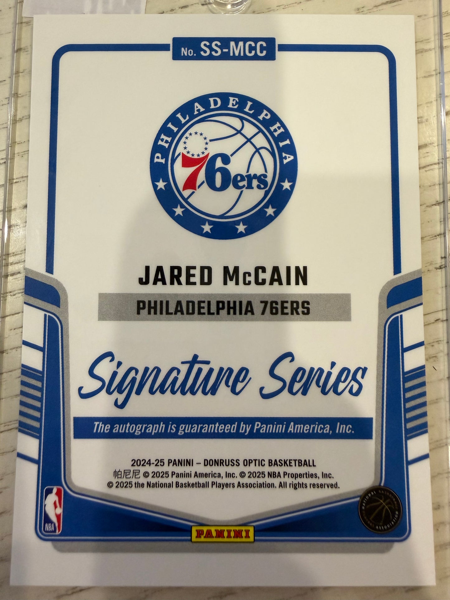 2025 Panini Donruss Optic Signature Series Jared McCain #SS-MCC