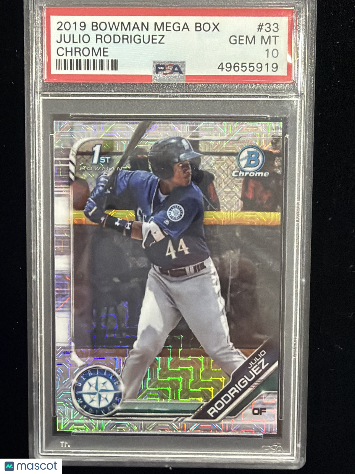 2019 Bowman Mega Box Chrome Julio Rodriguez #33 PSA 10