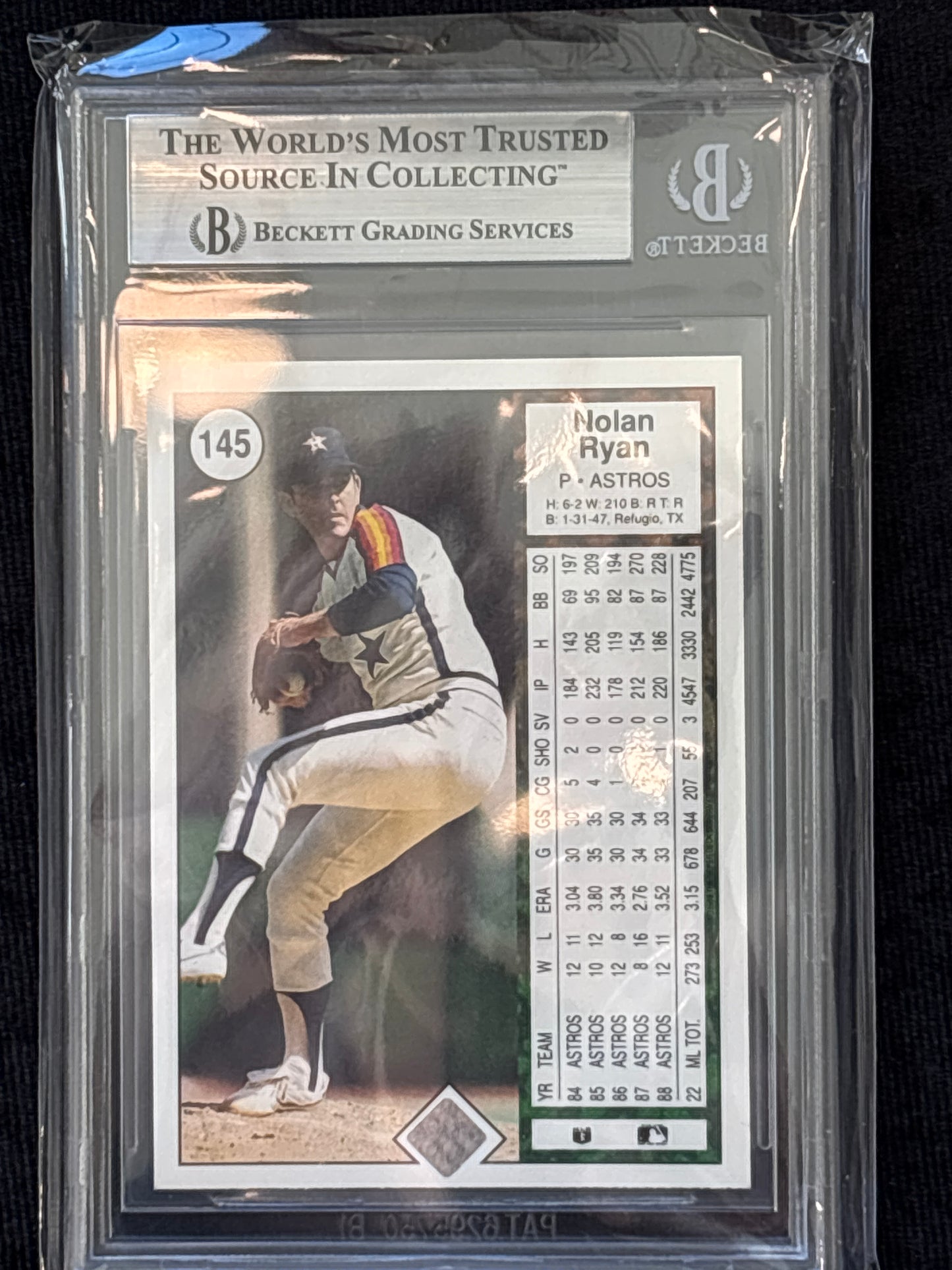1989 Upper Deck Nolan Ryan 3X #145 BGS 9