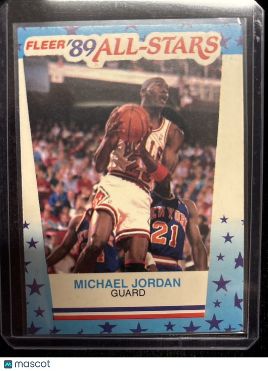 1989 Fleer All-Stars Michael Jordan #Sticker No. 3 HOF Sticker
