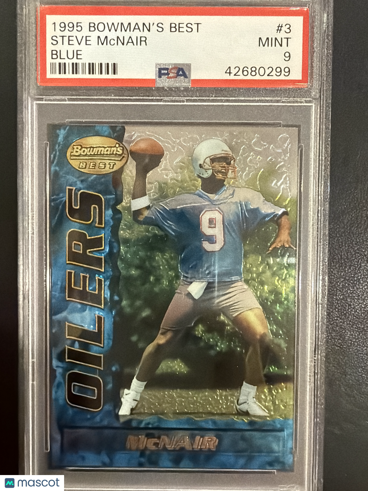 1995 Bowman's Best Steve Mcnair #3 Blue PSA 9