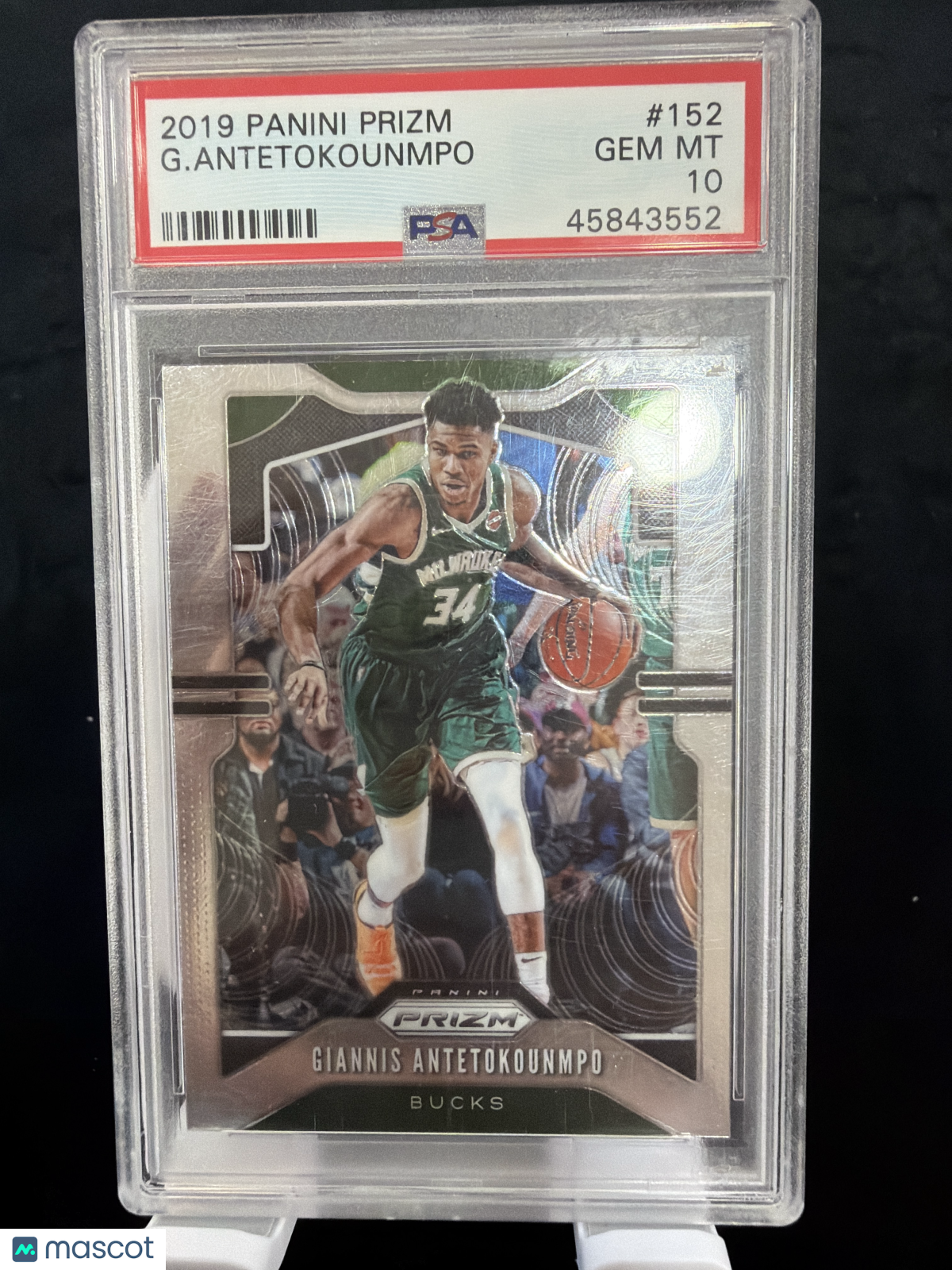 2019 Panini Prizm G. Antetokounmpo #152 PSA 10