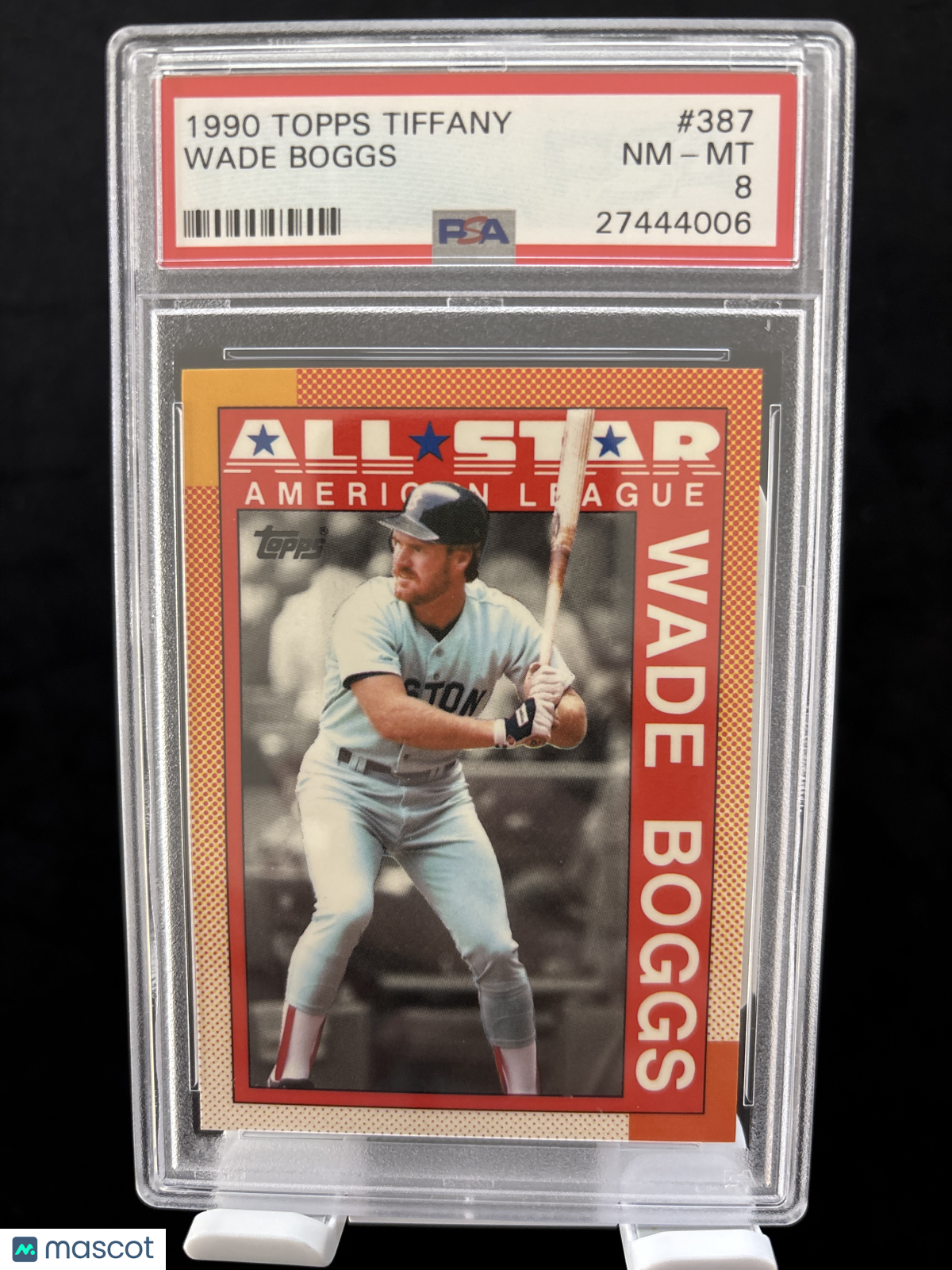1990 Topps Tiffany Wade Boggs #387 PSA 8