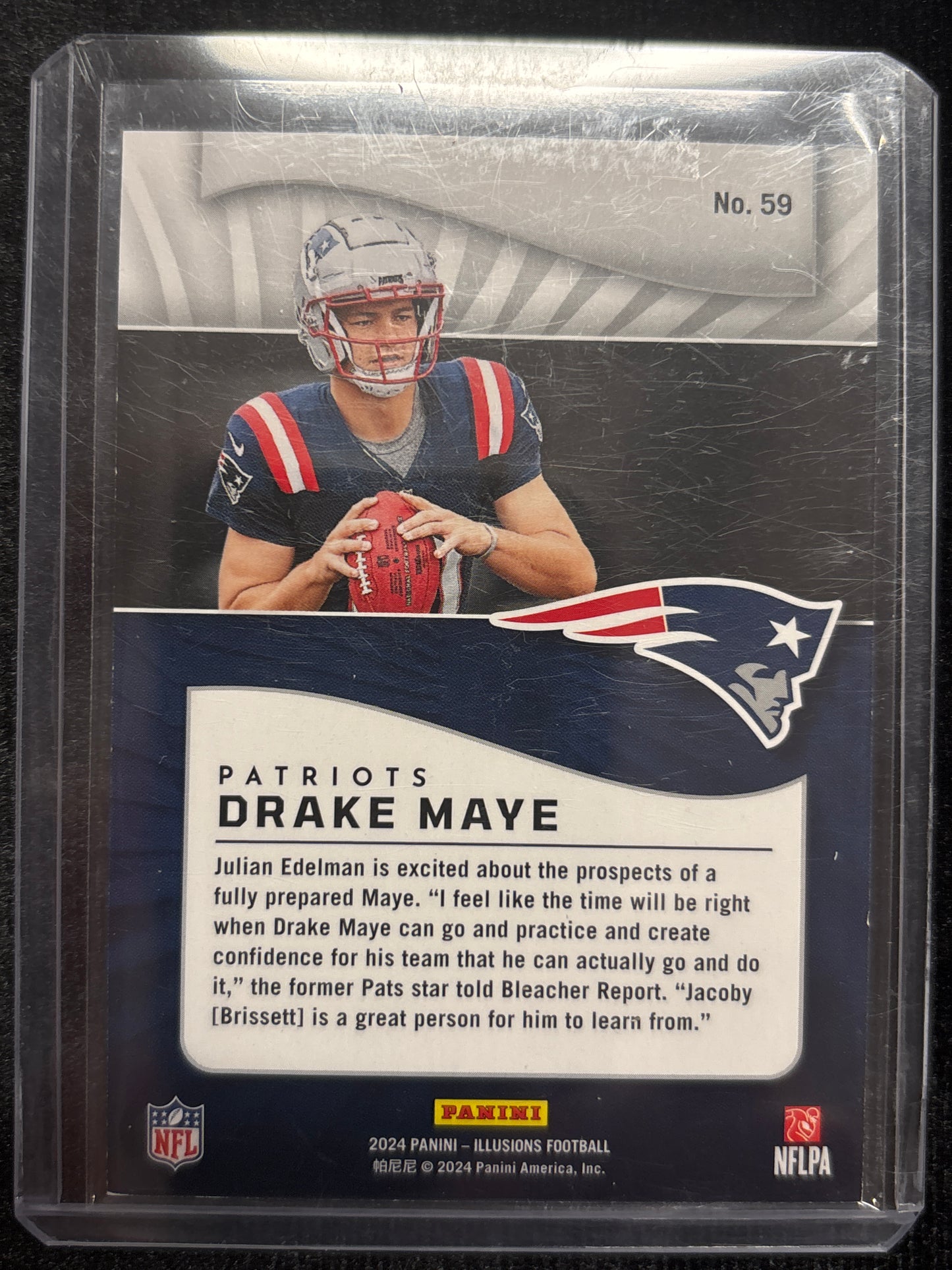 2024 Panini Illusions Football Drake Maye #59 Holofoil RC 272/499