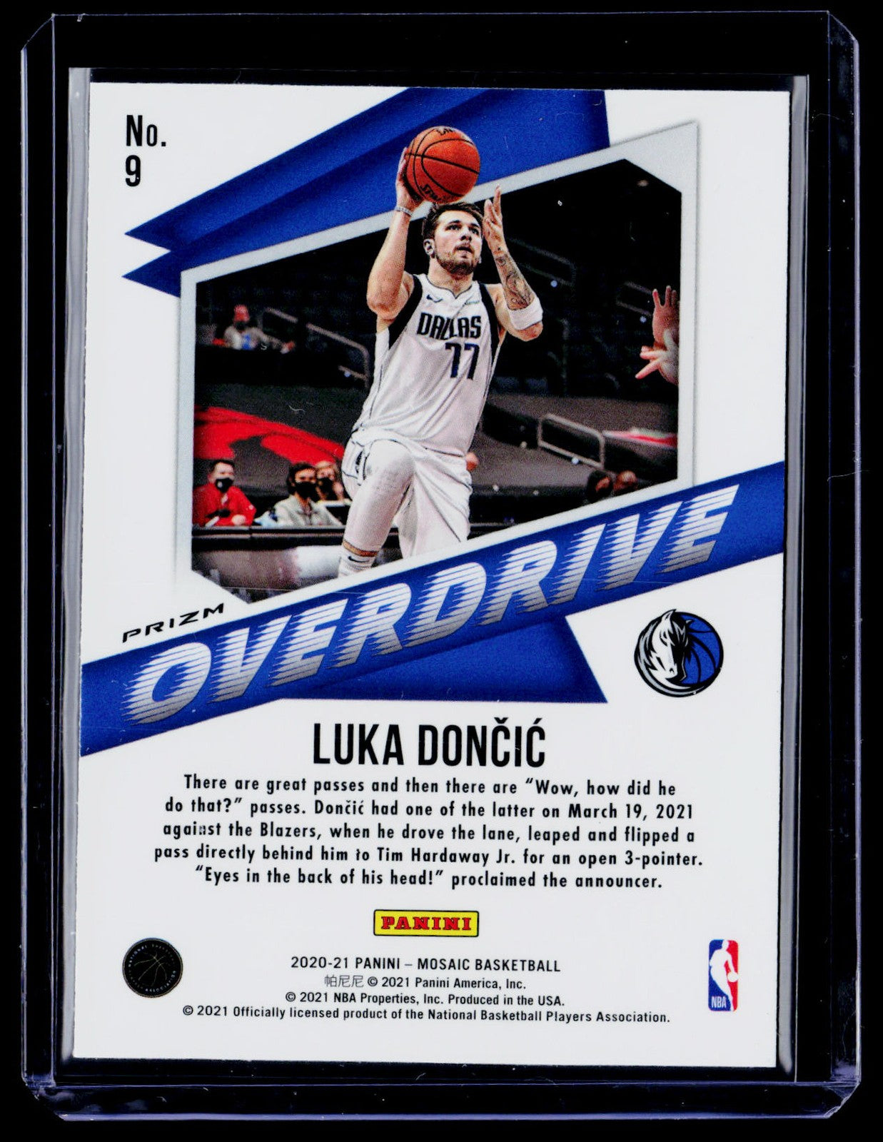 LUKA DONCIC 2020-21 Panini Mosaic #9 Overdrive Prizm